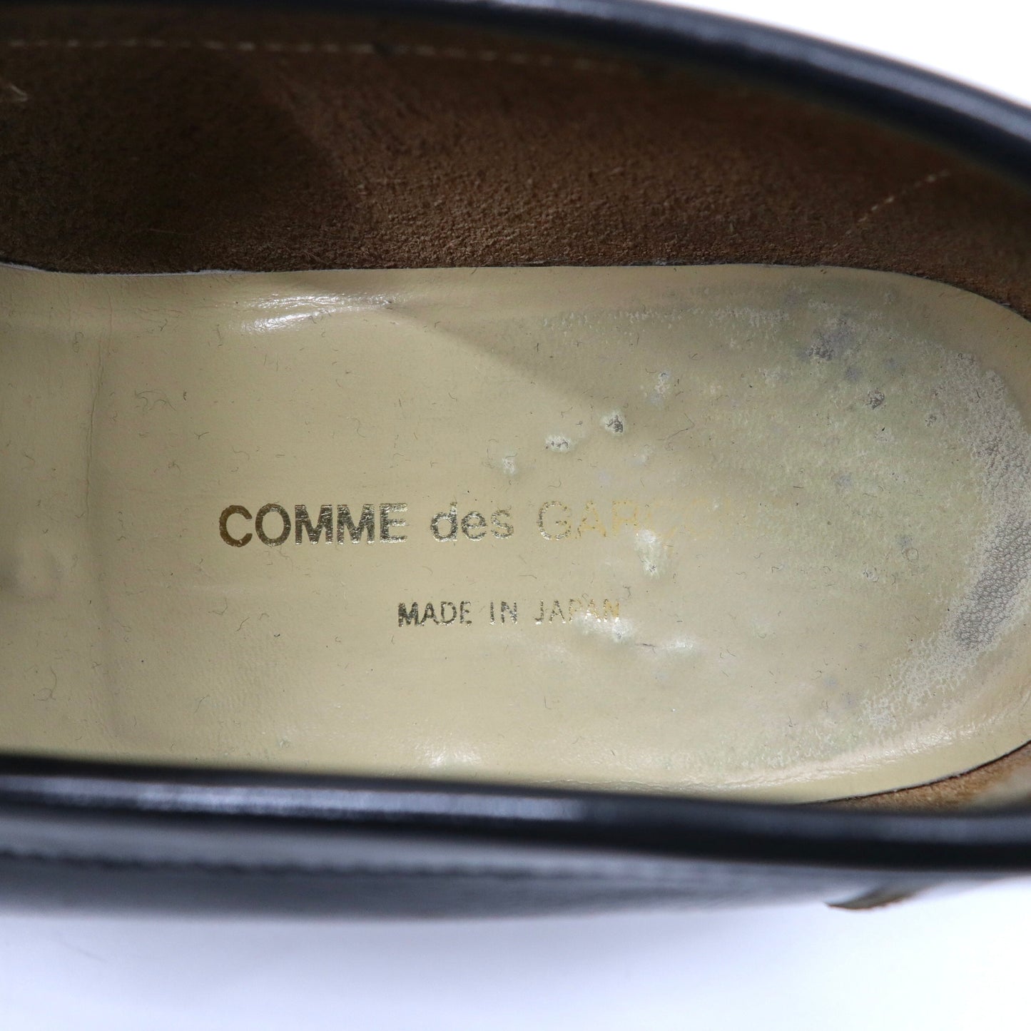 COMME des GARCONS コインローファー 23cm ブラック レザー タンクソール 日本製