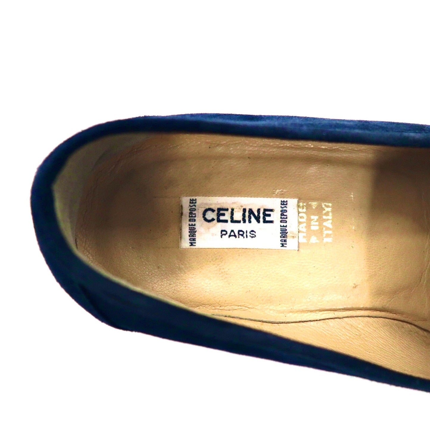 CELINE ビットローファー 24cm ネイビー スエード イタリア製