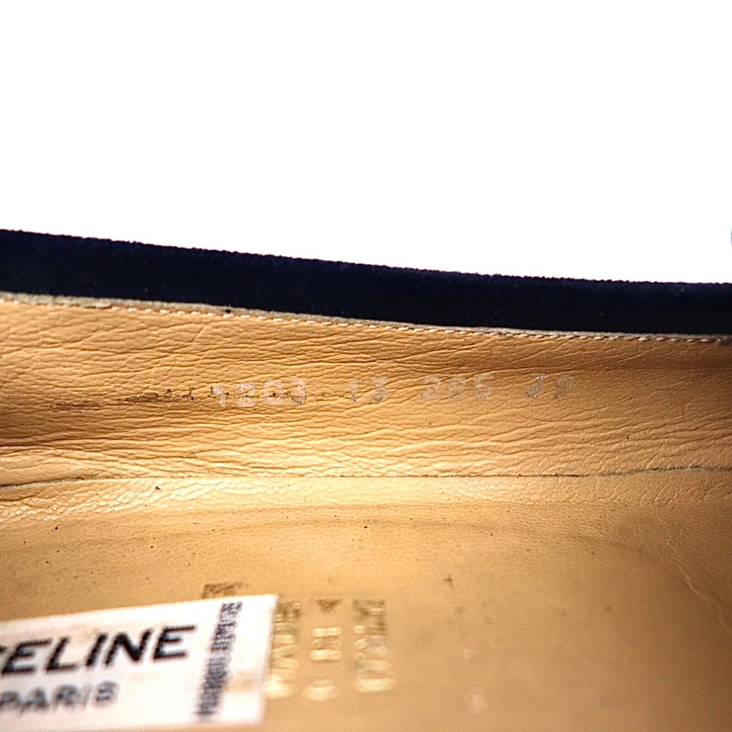 CELINE ビットローファー 24cm ネイビー スエード イタリア製