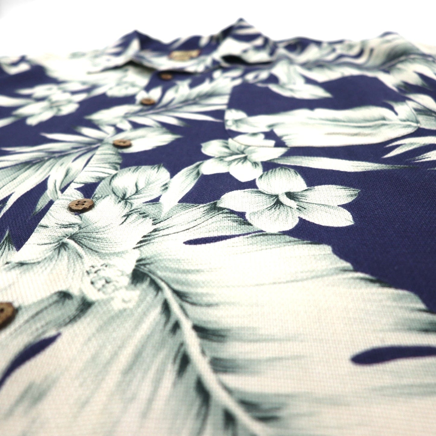 TOMMY BAHAMA シルク オープンカラー 開襟 アロハシャツ XL ネイビー ハイビスカス