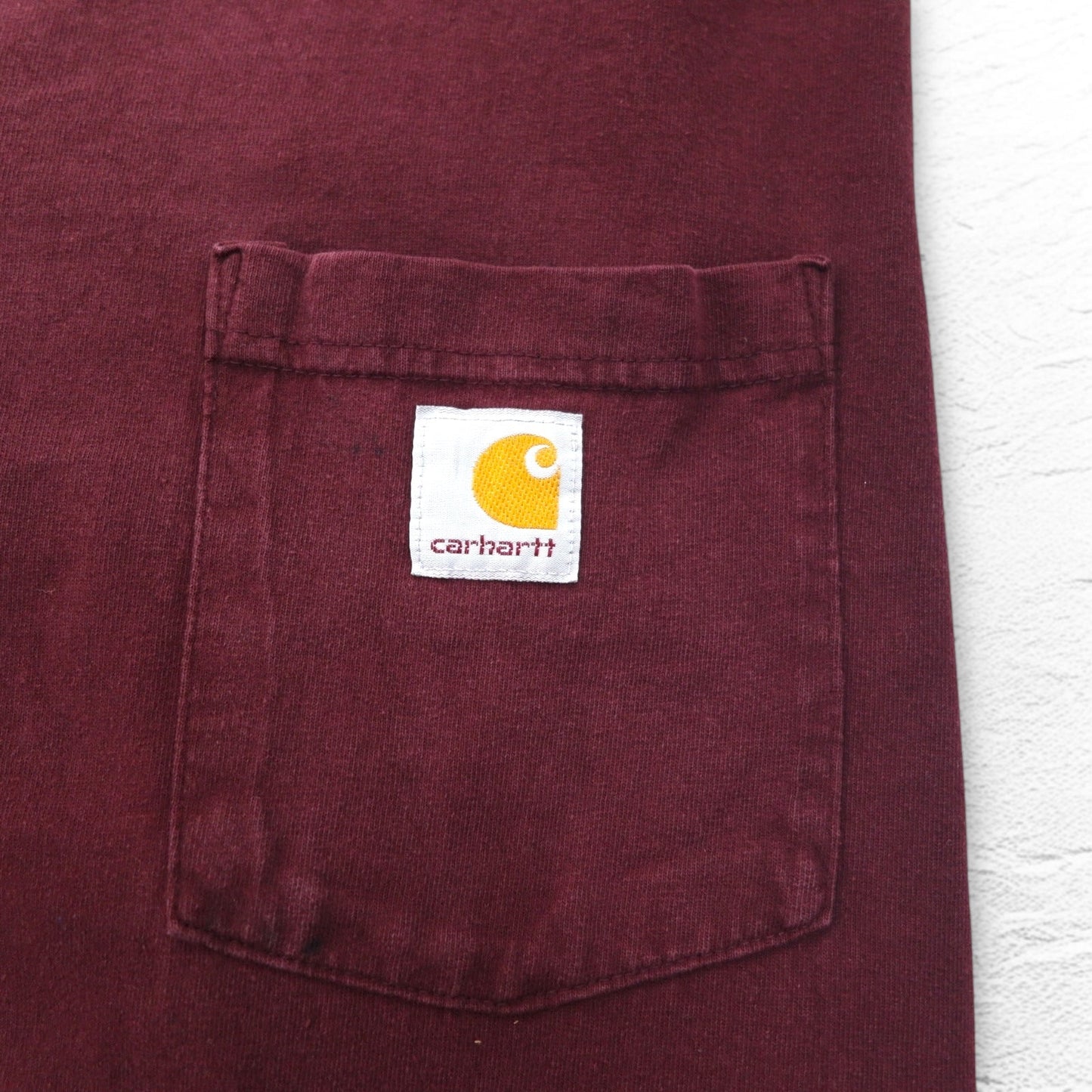 carhartt ロングスリーブポケット Tシャツ ロンT 3XL ボルドー ビッグサイズ ホンジュラス戦