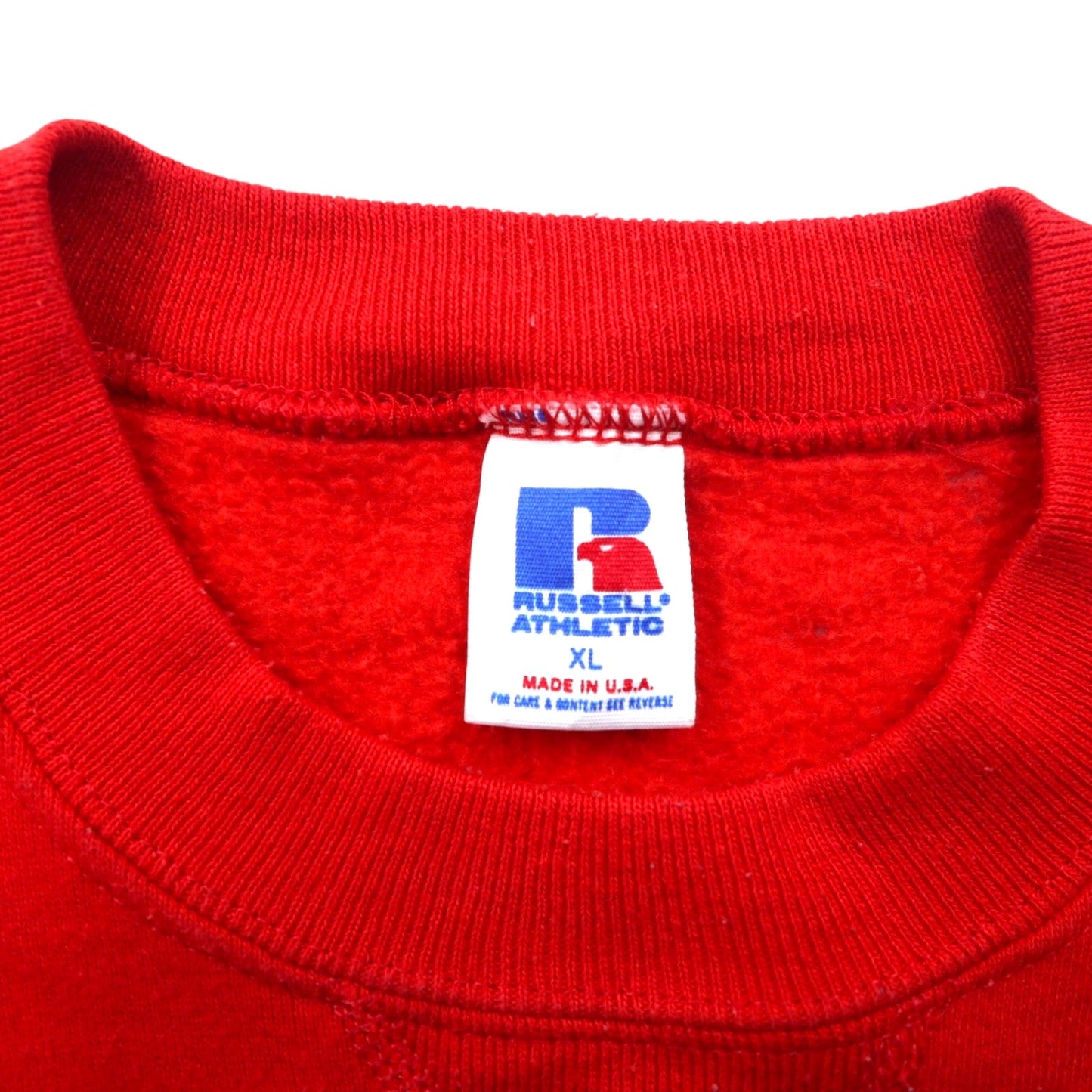 USA製 90年代 RUSSELL ATHLETIC カレッジ プリント スウェット XL レッド 裏起毛 NEBRASKA