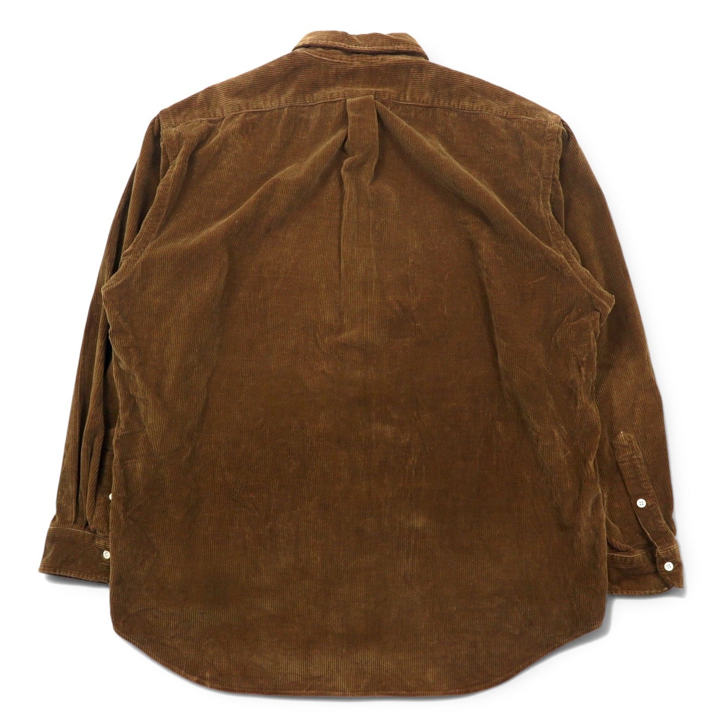 Ralph Lauren 90年代 ビッグサイズ コーデュロイ ボタンダウンシャツ XL ブラウン コットン スモールポニー刺繍