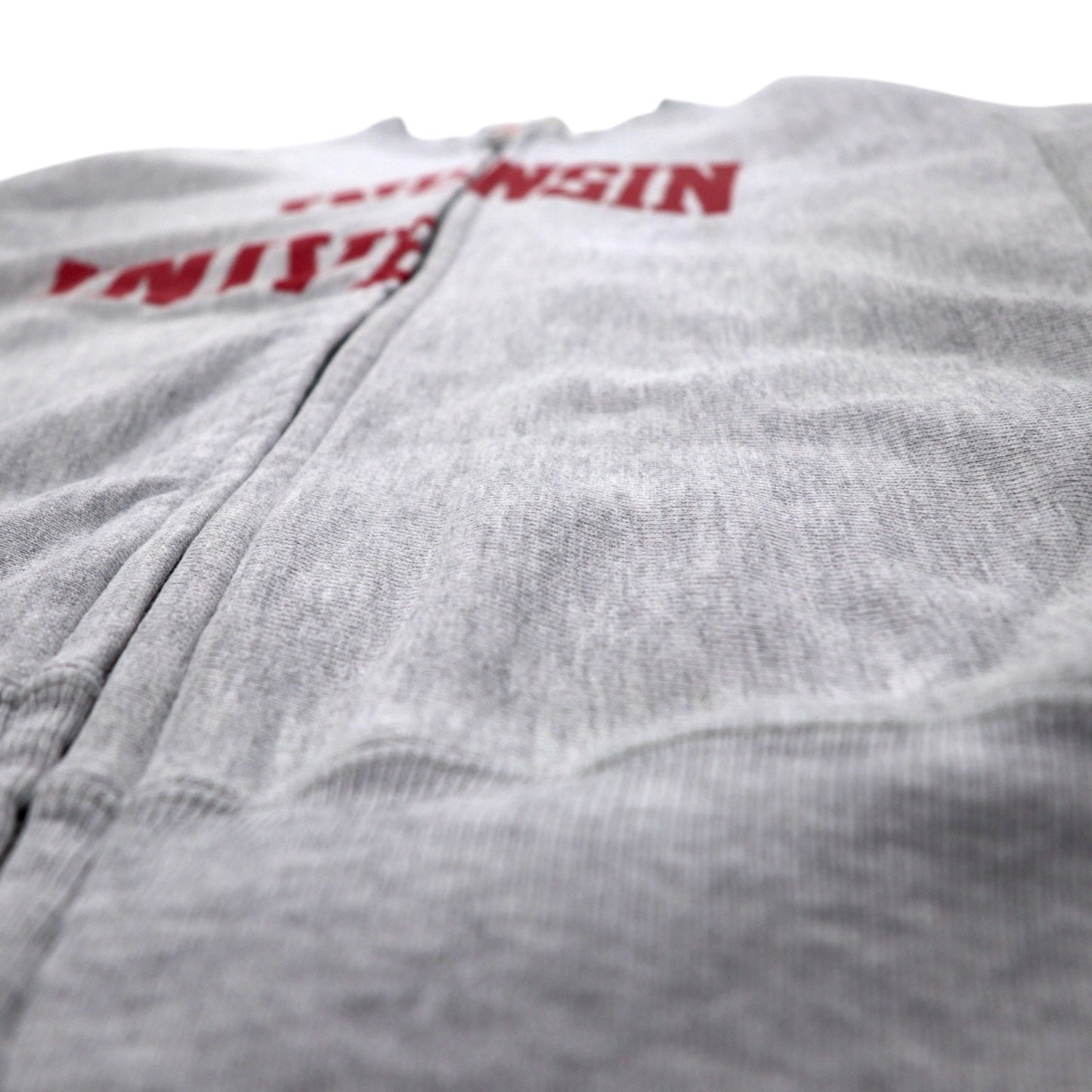 J.S.HOMESTEAD リバースウィーブ 再構築 ドッキング ブルゾン リメイク ジップアップ スウェット L カレッジプリント NOVEL CLOTHING