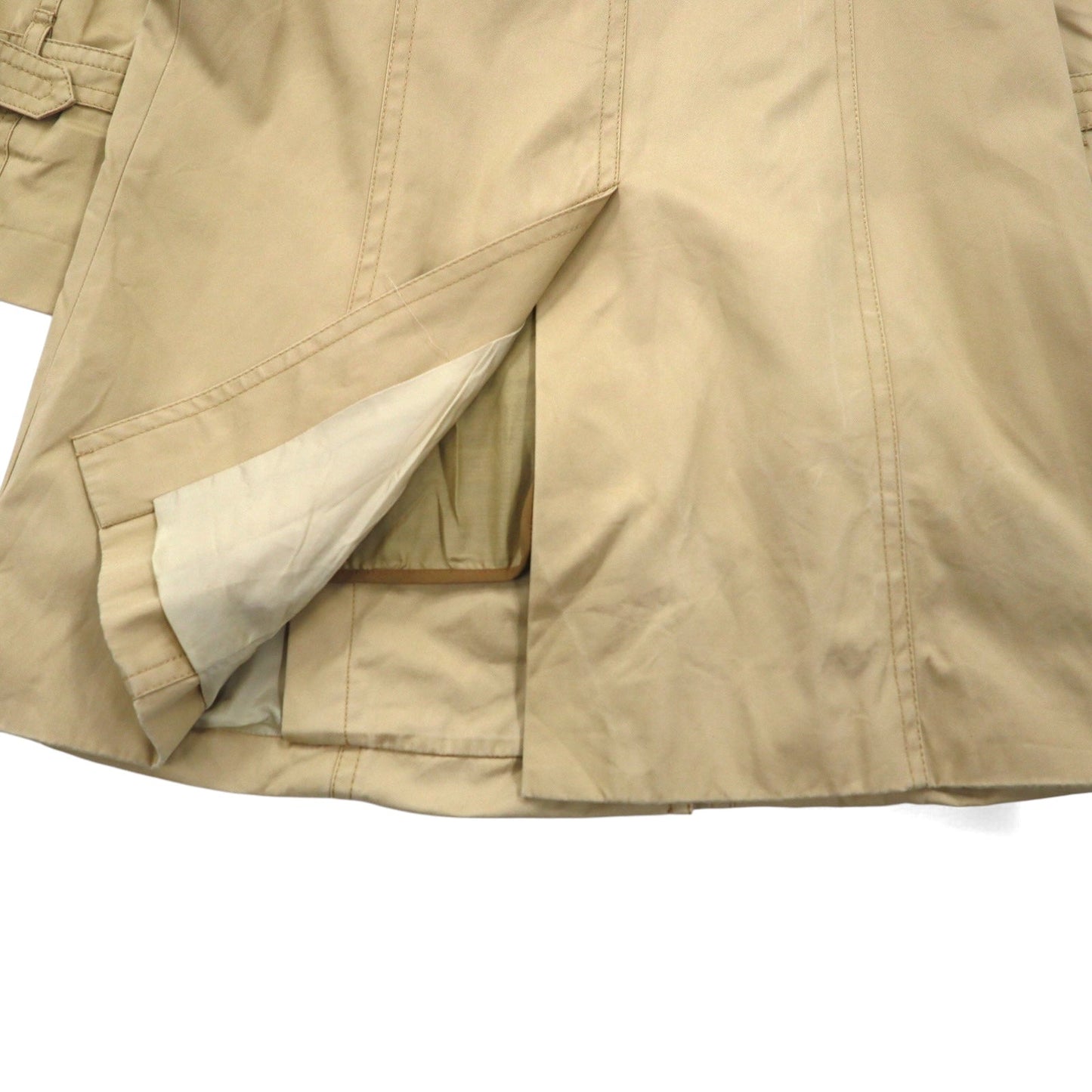 ESTNATION ダブルブレスト トレンチコート S ベージュ ライナー着脱式 ベルト付き 61-109-01-0100023