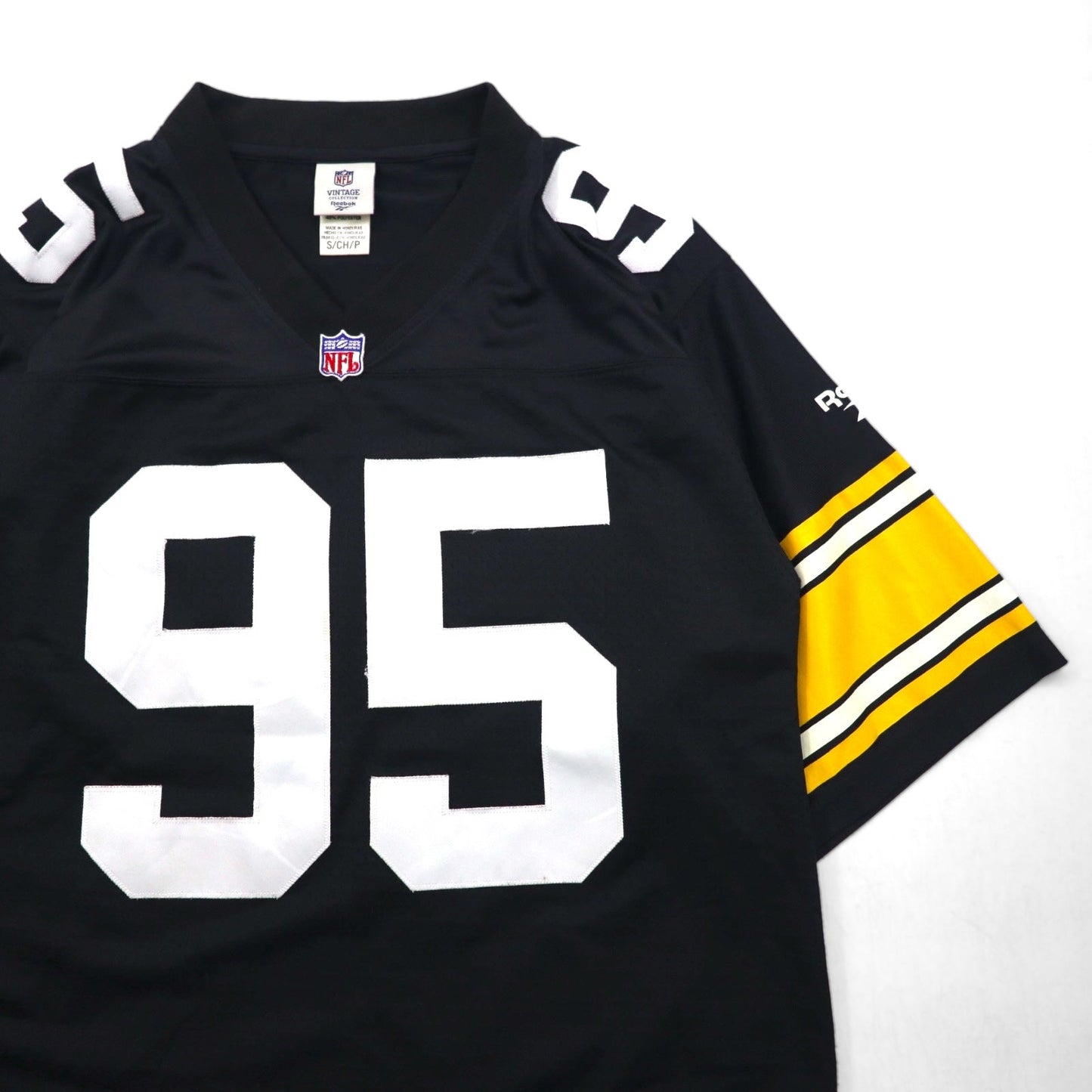 Reebok ヴィンテージコレクション VINTAGE COLLECTION ゲームシャツ L ブラック ナイロン ポリエステル NFL ナンバリング