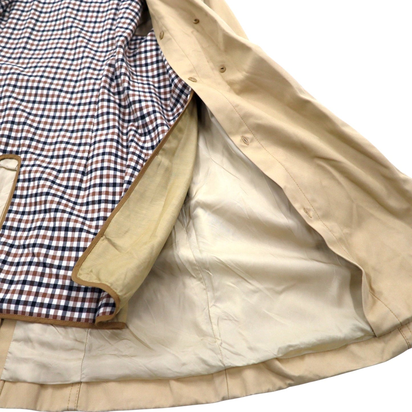 ESTNATION ダブルブレスト トレンチコート S ベージュ ライナー着脱式 ベルト付き 61-109-01-0100023