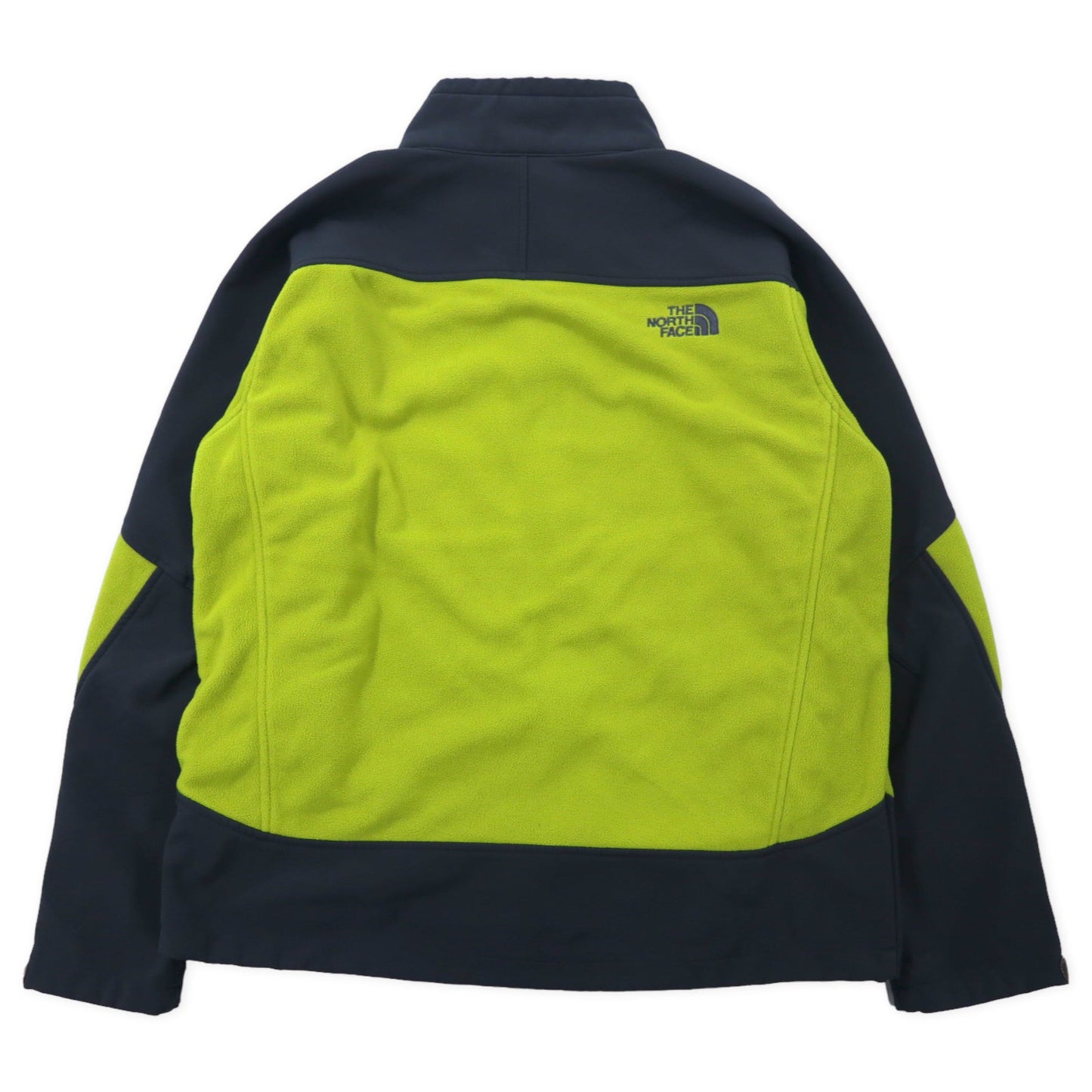 THE NORTH FACE ウインドストッパー フリースジャケット L グリーン グレー ポリエステル ロゴ刺繍 WINDSTOPPER