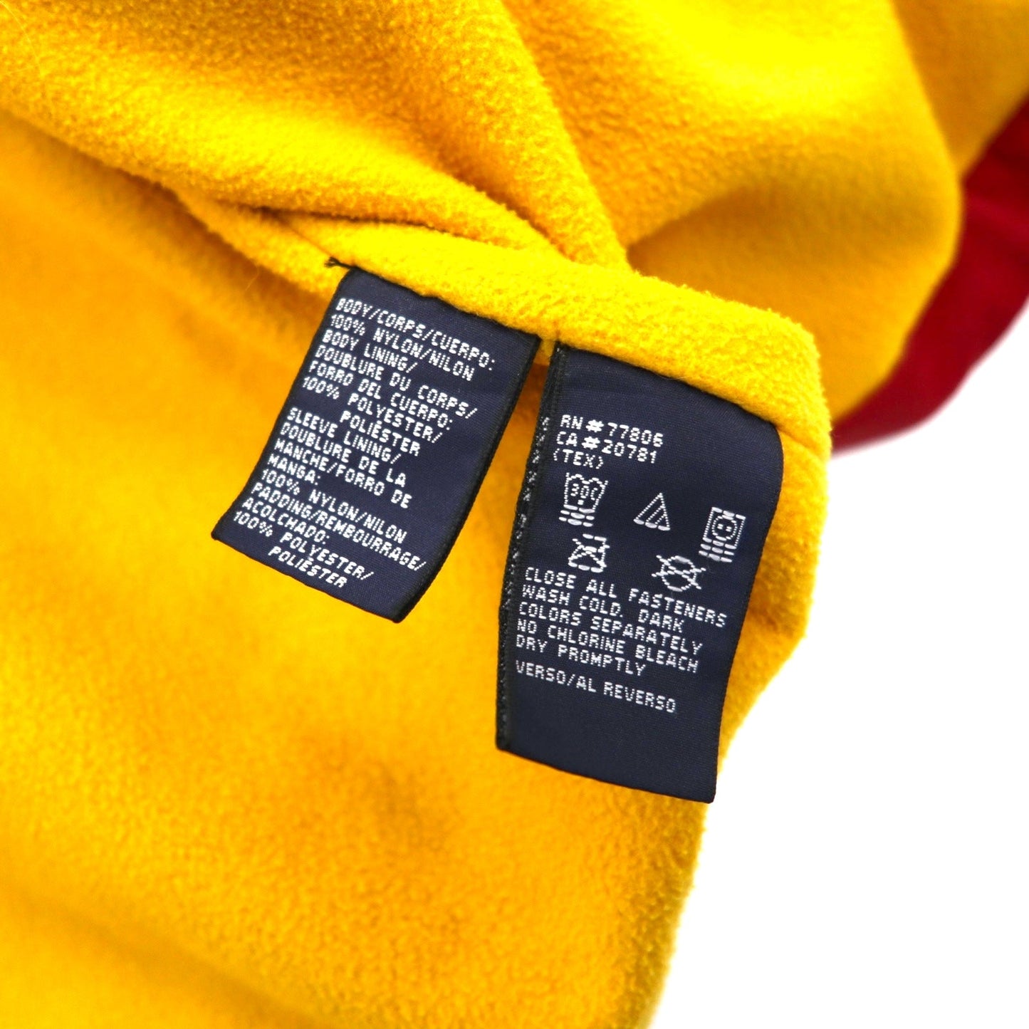 TOMMY HILFIGER 90年代 セーリングジャケット XXL ネイビー レッド ナイロン フード収納式 フリースライナー