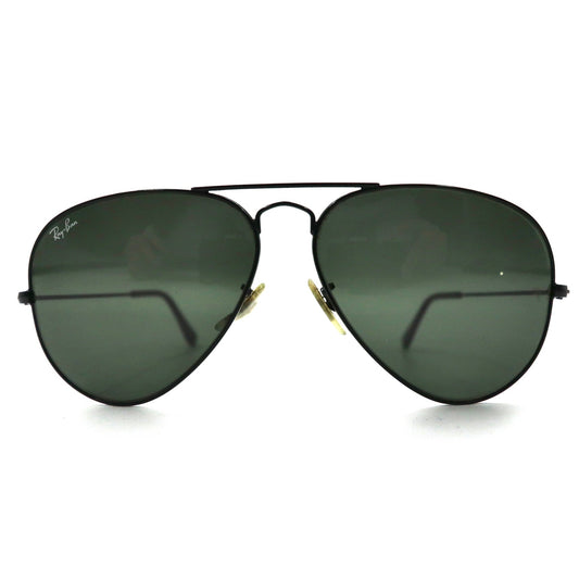 Ray-Ban サングラス ティアドロップ AVIATOR アビエーター ブラック RB3025 ダブルブリッジ LARGE METAL イタリア製