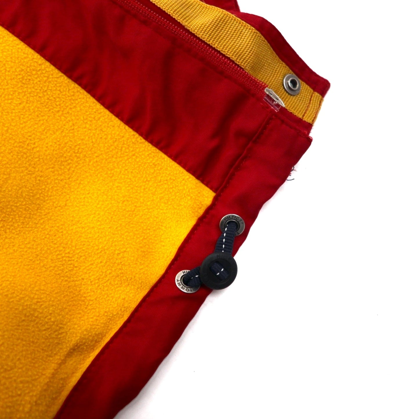 TOMMY HILFIGER 90年代 セーリングジャケット XXL ネイビー レッド ナイロン フード収納式 フリースライナー