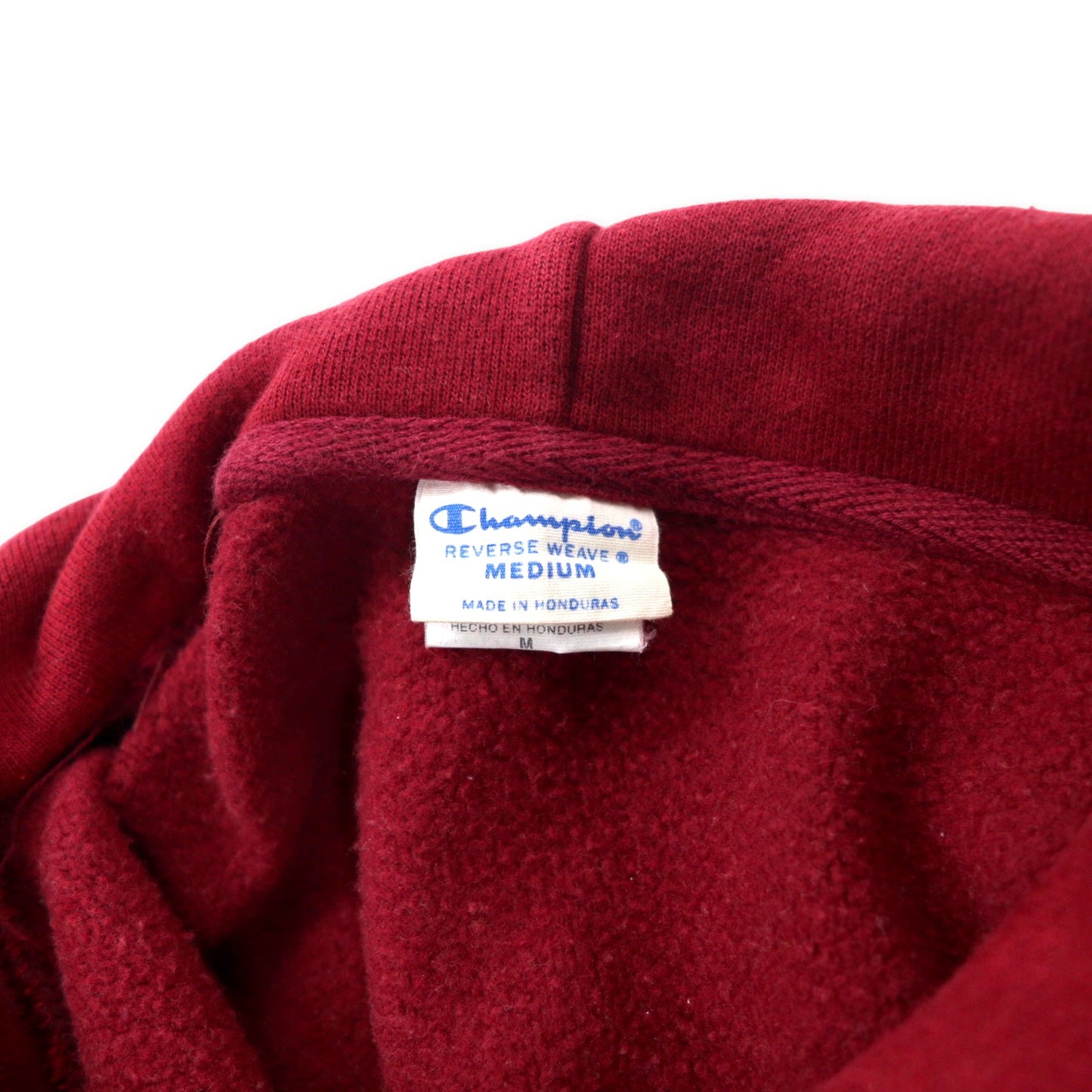 Champion リバースウィーブ プルオーバーパーカー M ボルドー コットン 裏起毛 REVERSE WEAVE 単色タグ US規格 ホンジュラス製