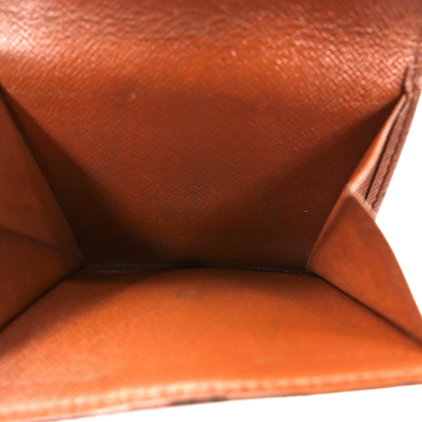 LOUIS VUITTON 3つ折り財布 ブラウン PVC Wホック モノグラム ポルトモネビエ カルトクレディ M61652 TH1917 フランス製