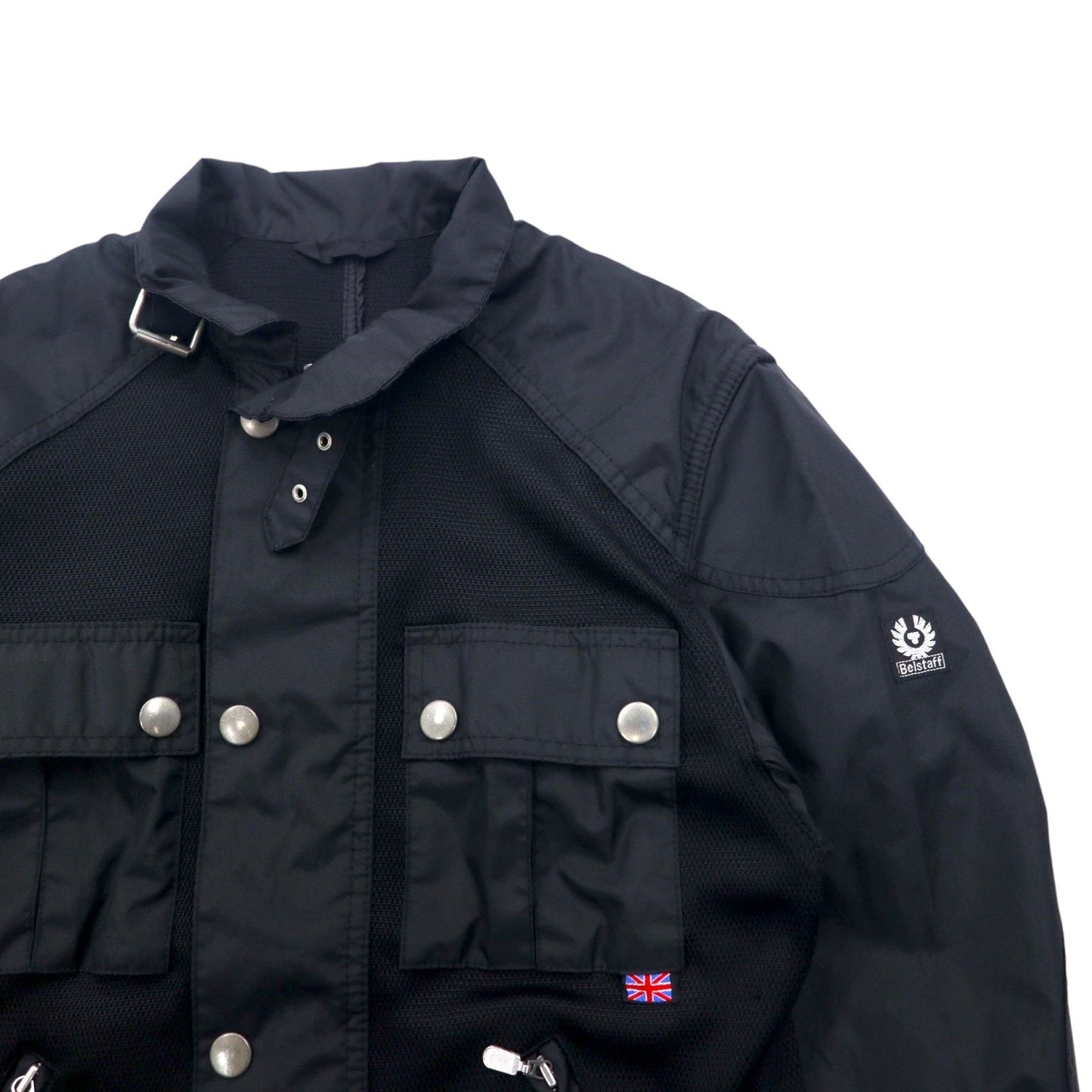 Belstaff ヨーロッパ製 ブリガンドジャケット モーターサイクル ライダースジャケット S ブラック ナイロン