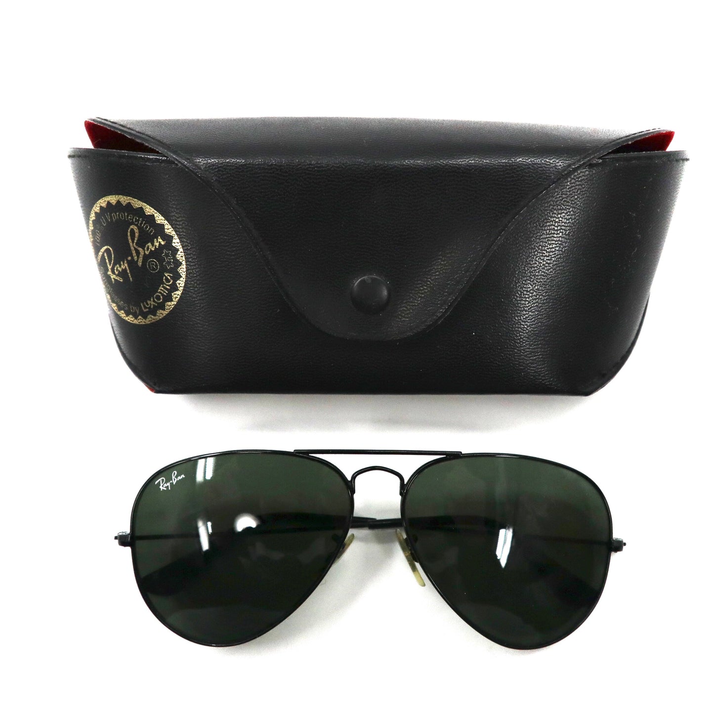 Ray-Ban サングラス ティアドロップ AVIATOR アビエーター ブラック RB3025 ダブルブリッジ LARGE METAL イタリア製