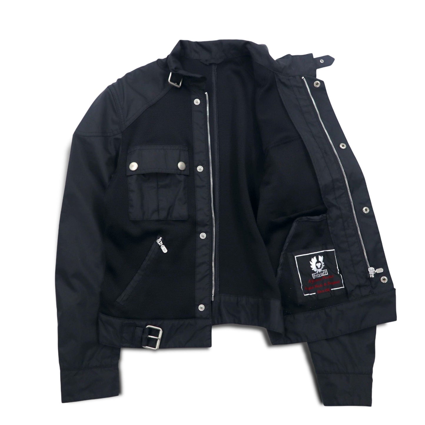 Belstaff ヨーロッパ製 ブリガンドジャケット モーターサイクル ライダースジャケット S ブラック ナイロン