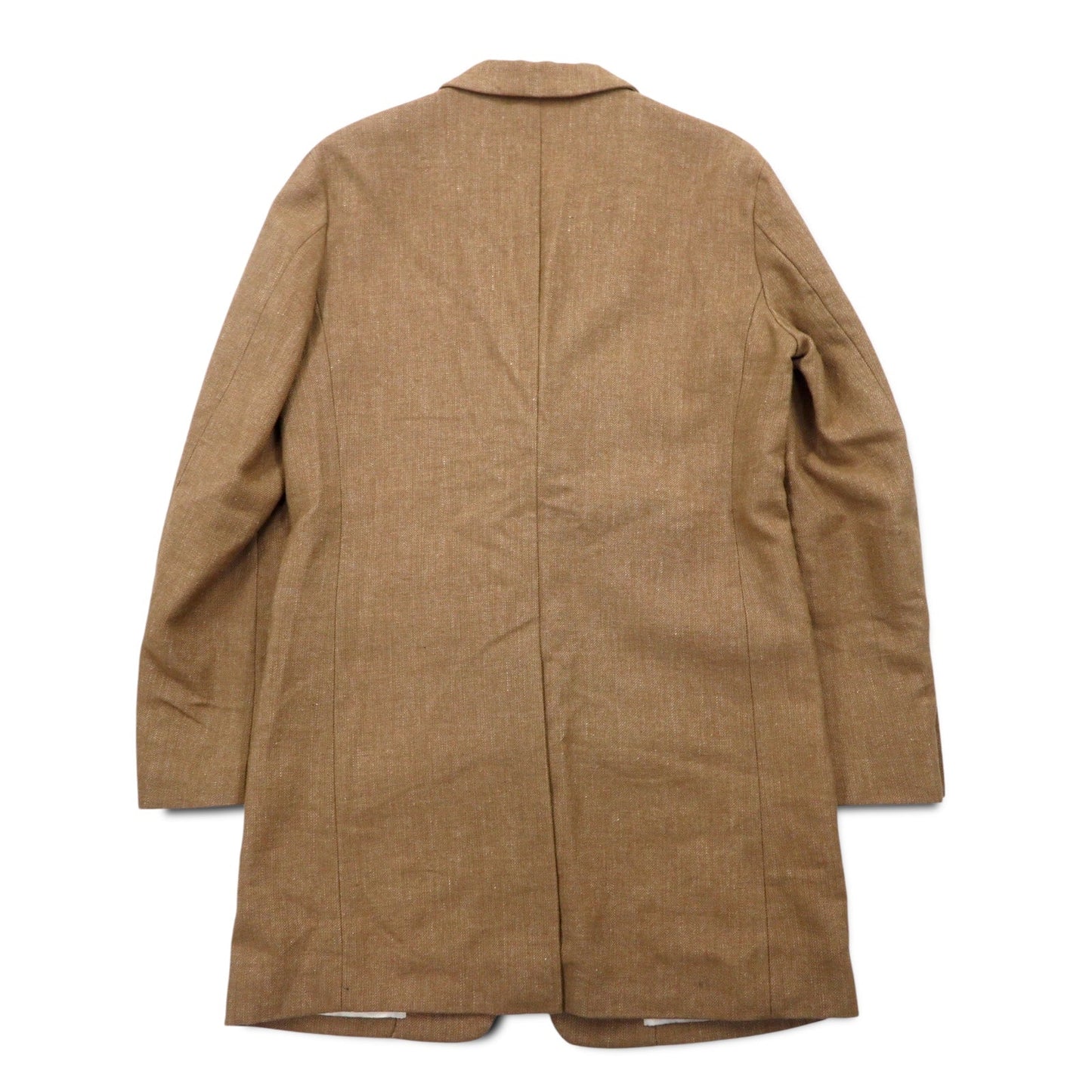 TAKEO KIKUCHI ウール リネン ツイルコート M ベージュ 麻 070-93013 未使用品