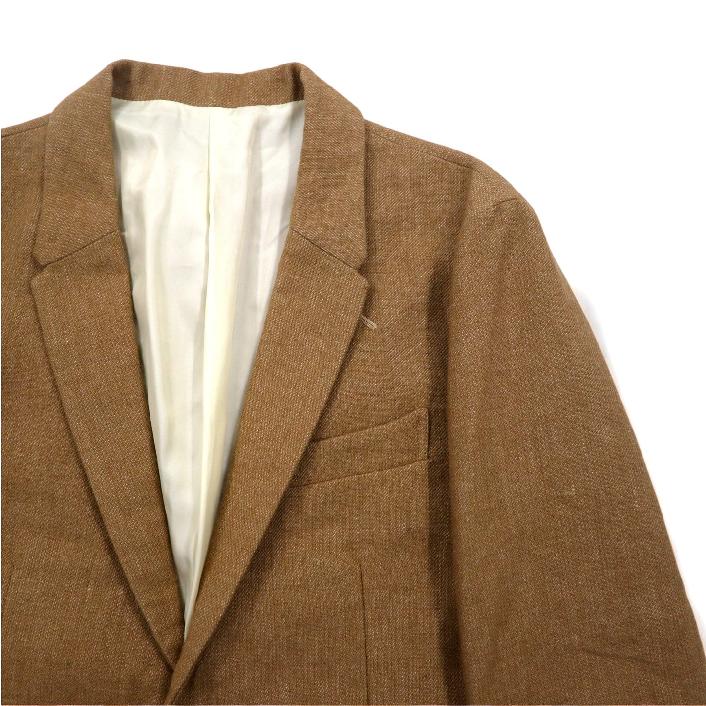 TAKEO KIKUCHI ウール リネン ツイルコート M ベージュ 麻 070-93013 未使用品
