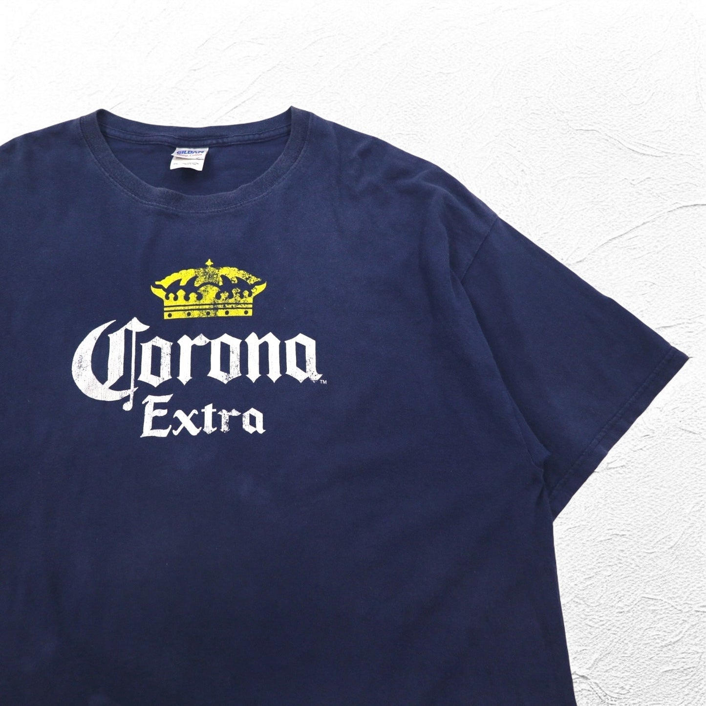 Corona Extra Beer コロナビール プリント Tシャツ 2XL ネイビー GILDAN ボディ