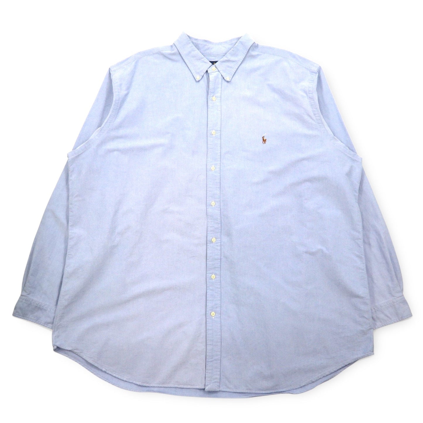 RALPH LAUREN ビッグサイズ CLASSIC FIT オックスフォード ボタンダウンシャツ 4XL ブルー コットン スモールポニー刺繍