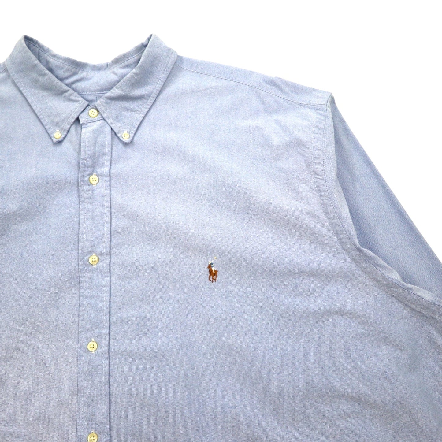 RALPH LAUREN ビッグサイズ CLASSIC FIT オックスフォード ボタンダウンシャツ 4XL ブルー コットン スモールポニー刺繍