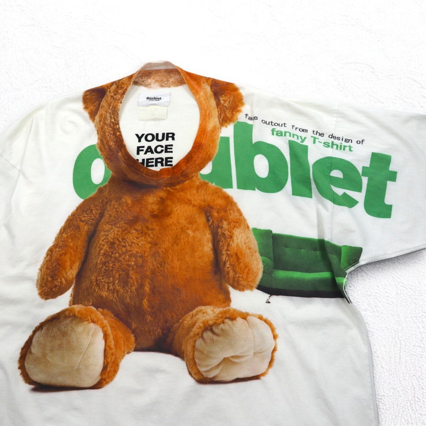 doublet YOUR FACE HERE Tシャツ FREE ホワイト TED テッド CAPSULETOY COMPRESSED