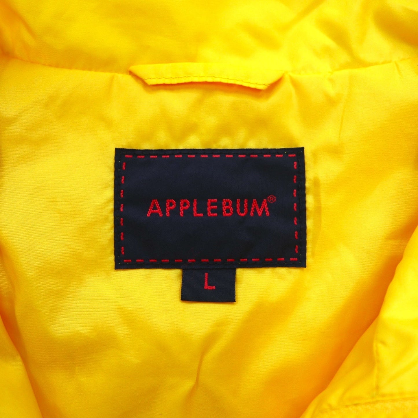 APPLEBUM ジップアップ ナイロンジャケット L イエロー ポリエステル ドローコード