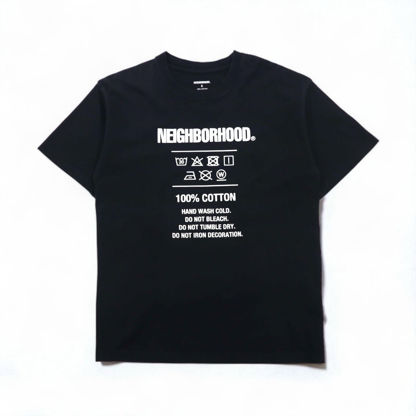 NEIGHBORHOOD QC/C-TEE.SS Tシャツ S ブラック コットン 212PCNH-ST07 日本製