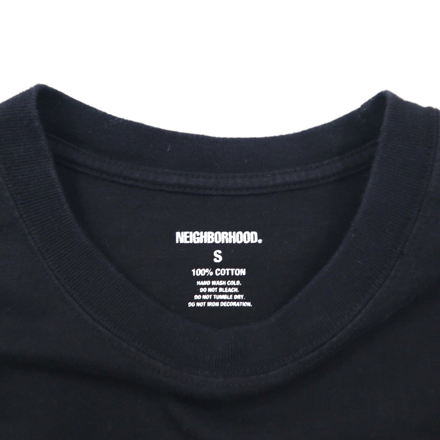 NEIGHBORHOOD QC/C-TEE.SS Tシャツ S ブラック コットン 212PCNH-ST07 日本製