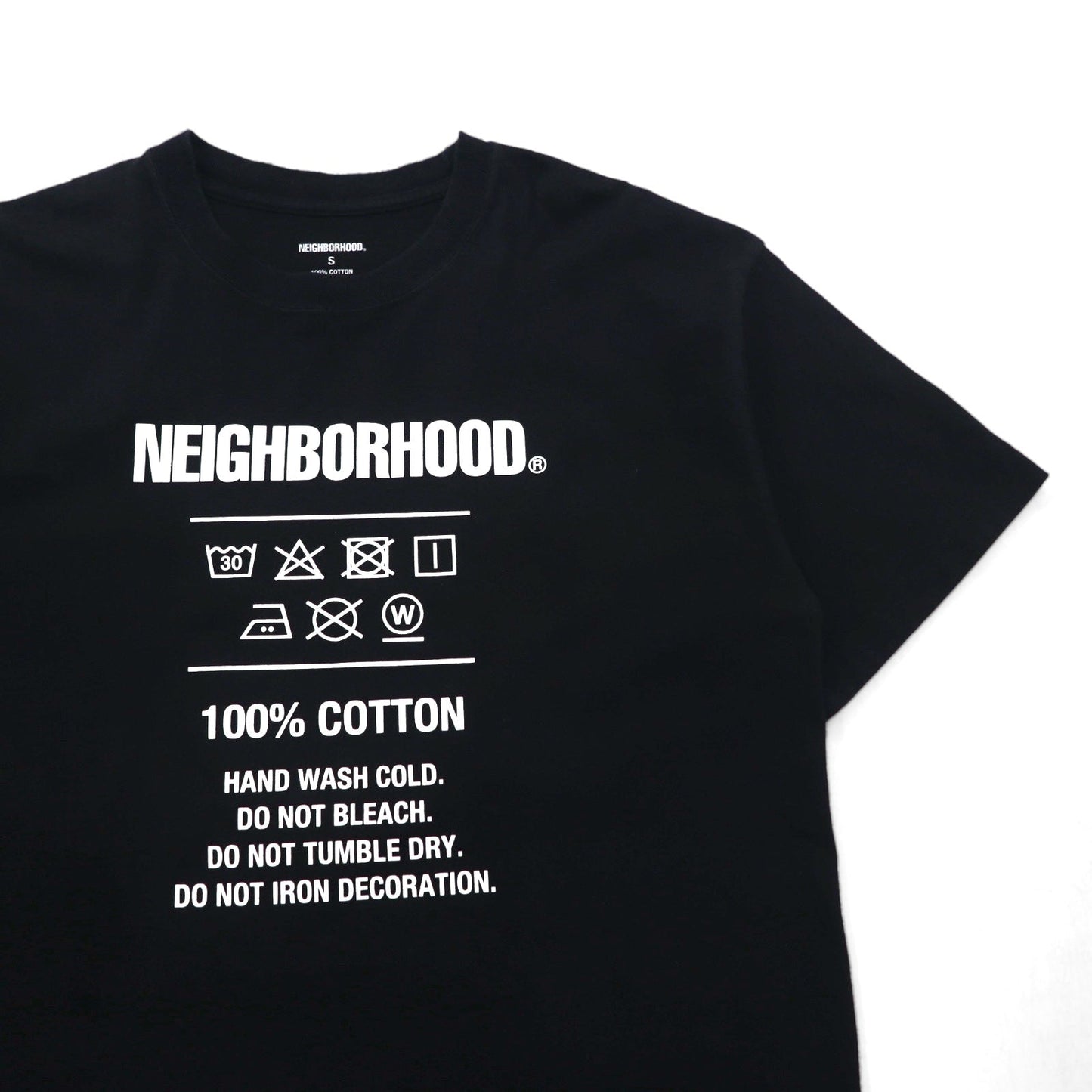 NEIGHBORHOOD QC/C-TEE.SS Tシャツ S ブラック コットン 212PCNH-ST07 日本製