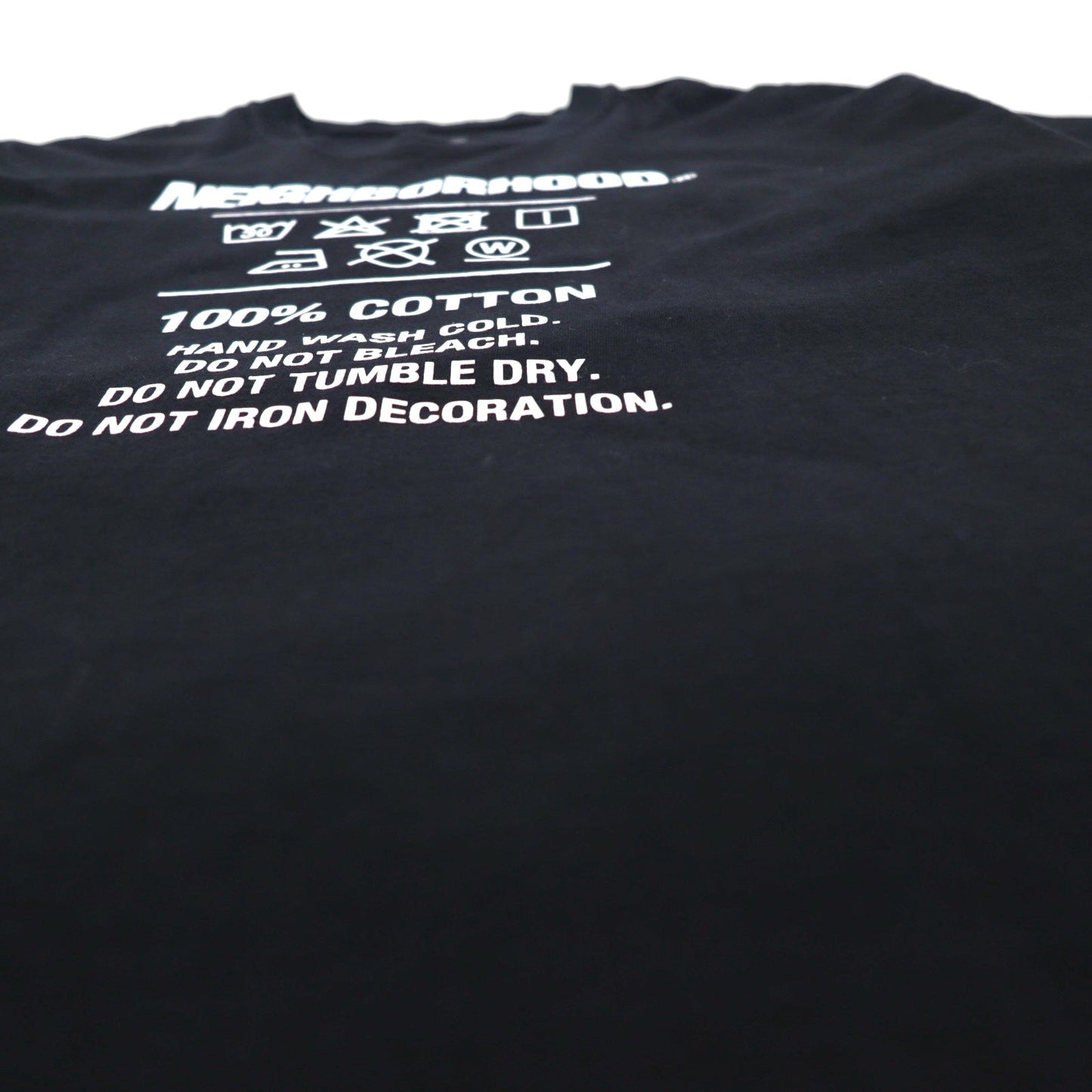 NEIGHBORHOOD QC/C-TEE.SS Tシャツ S ブラック コットン 212PCNH-ST07 日本製