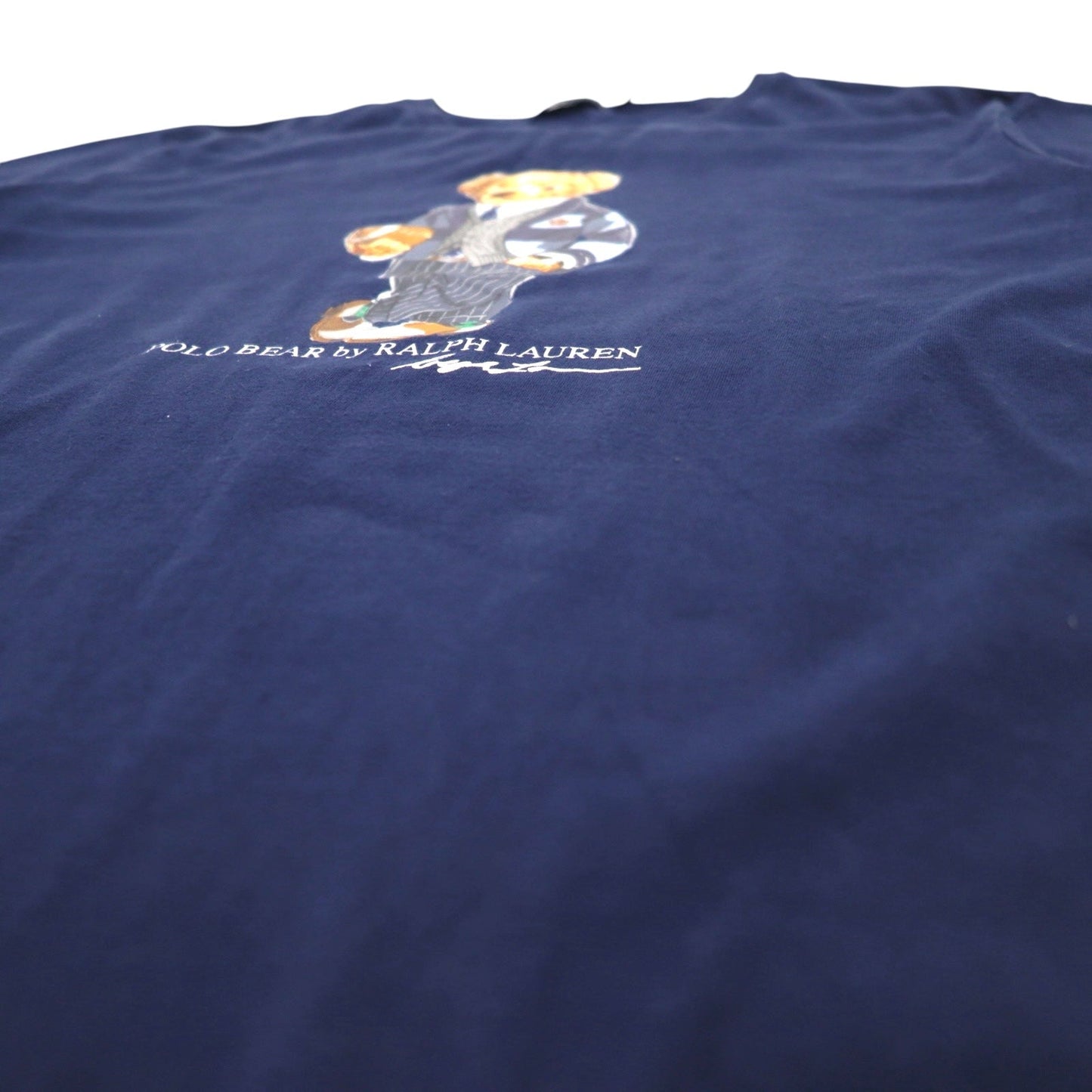 POLO RALPH LAUREN ポロベア Tシャツ L ネイビー コットン プリント