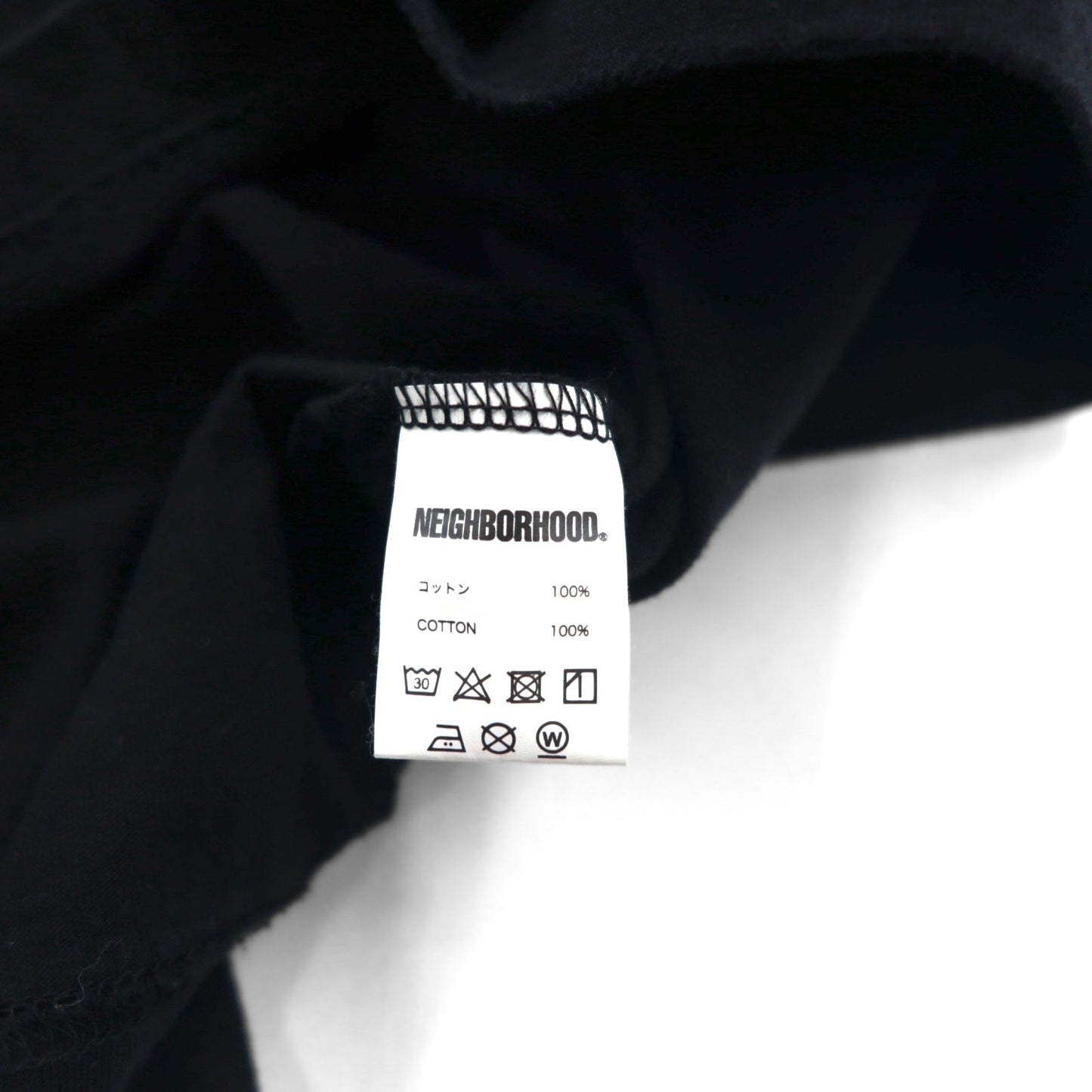 NEIGHBORHOOD QC/C-TEE.SS Tシャツ S ブラック コットン 212PCNH-ST07 日本製