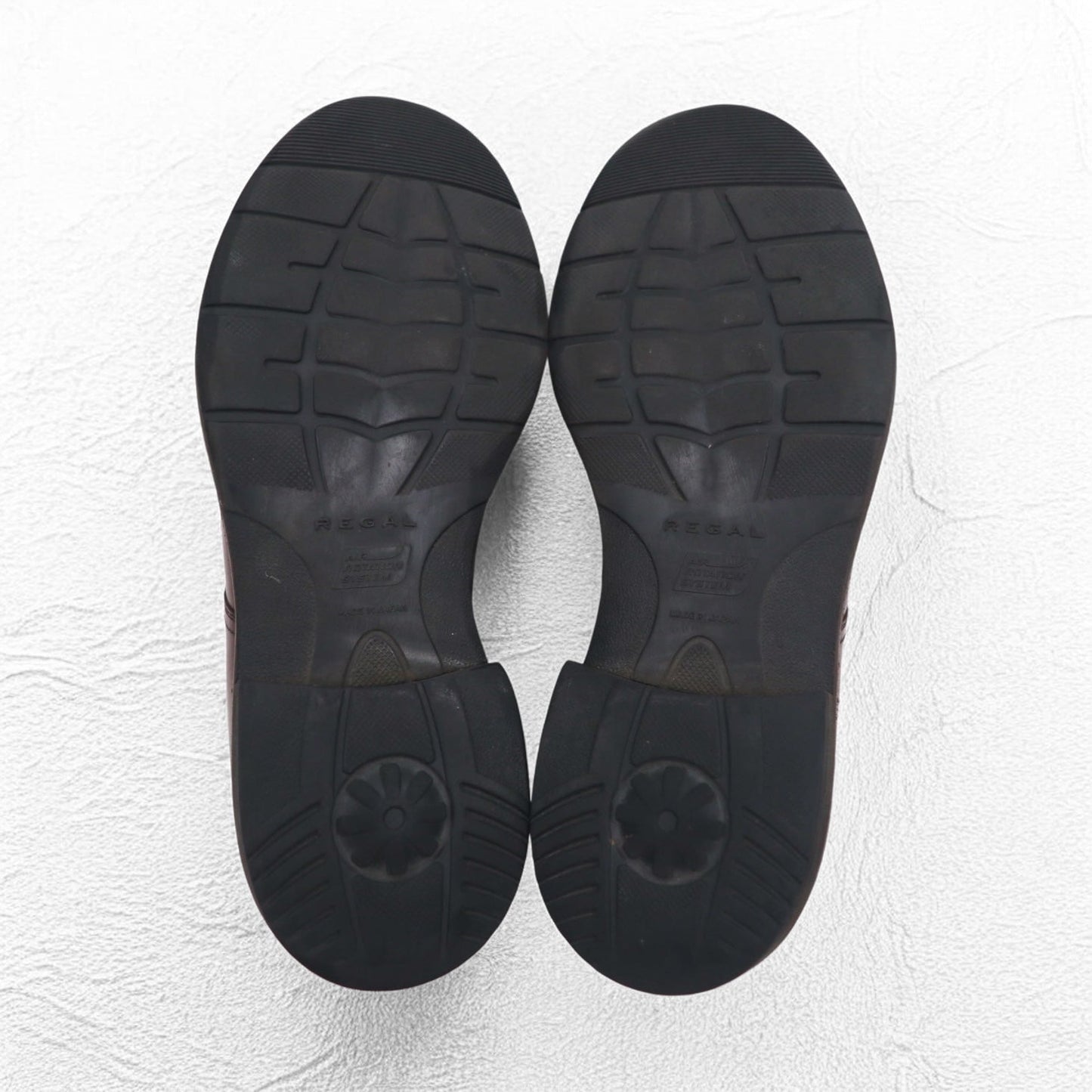 REGAL Uチップ ドレスシューズ 26.5cm ブラウン レザー 牛革 外羽根 スプリットトゥ AIR ROTATION SYSTEM W15A 日本製