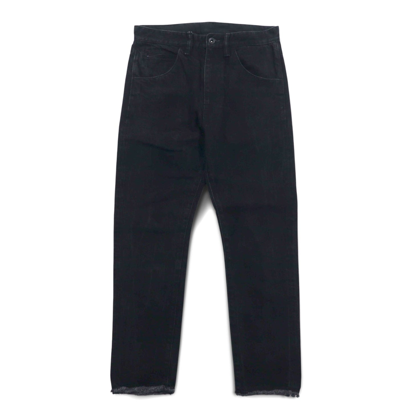 bukht カットオフ デニムパンツ S ブラック BASIC 5P SLIM DENIM PANTS B-M31806 日本製