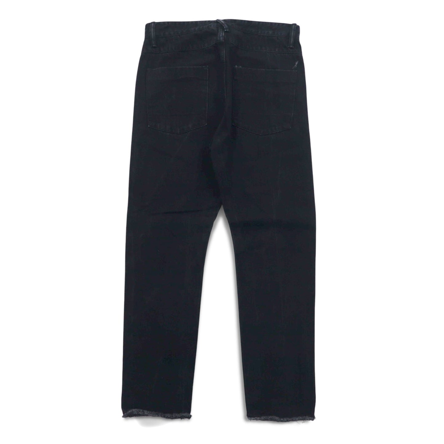 bukht カットオフ デニムパンツ S ブラック BASIC 5P SLIM DENIM PANTS B-M31806 日本製