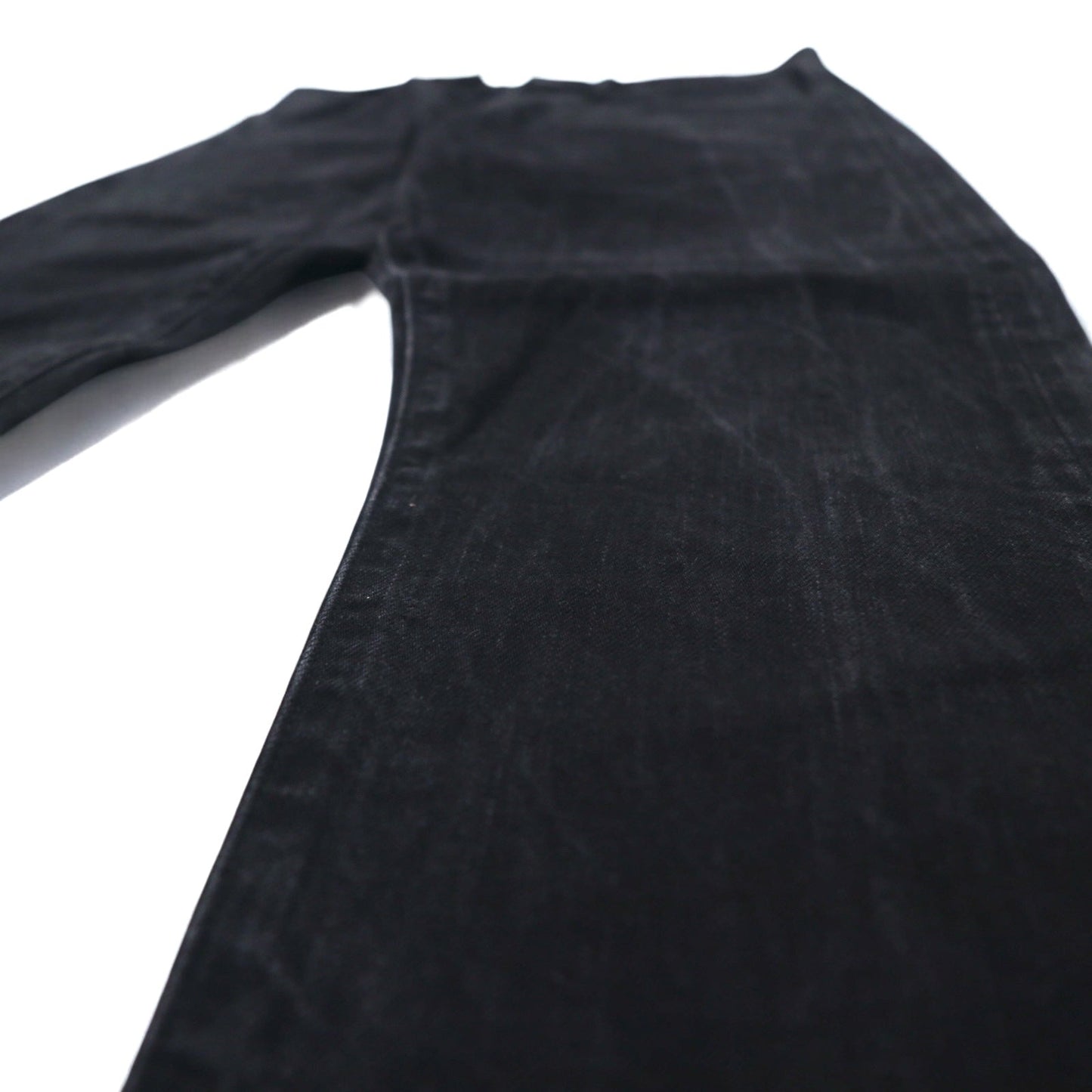 bukht カットオフ デニムパンツ S ブラック BASIC 5P SLIM DENIM PANTS B-M31806 日本製
