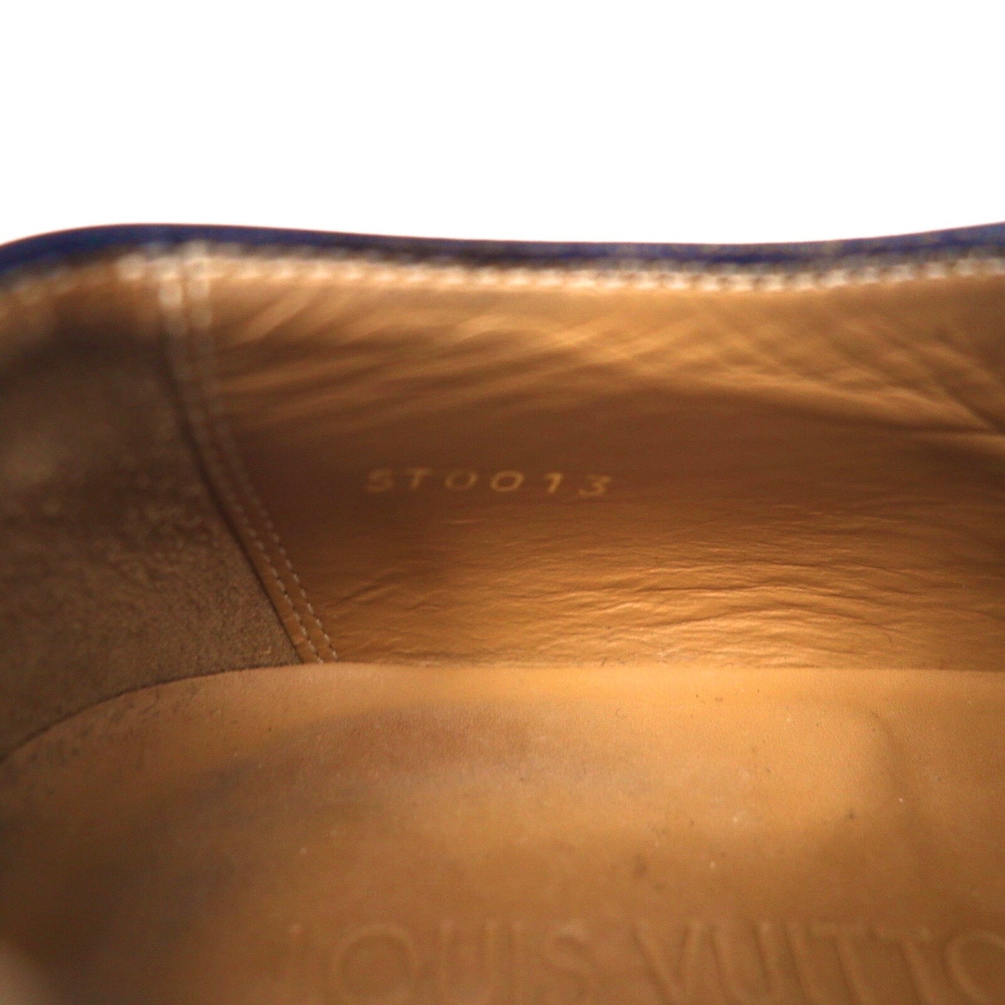LOUIS VUITTON Uチップドレスシューズ 25cm ブラック レザー ST0013 キルティング