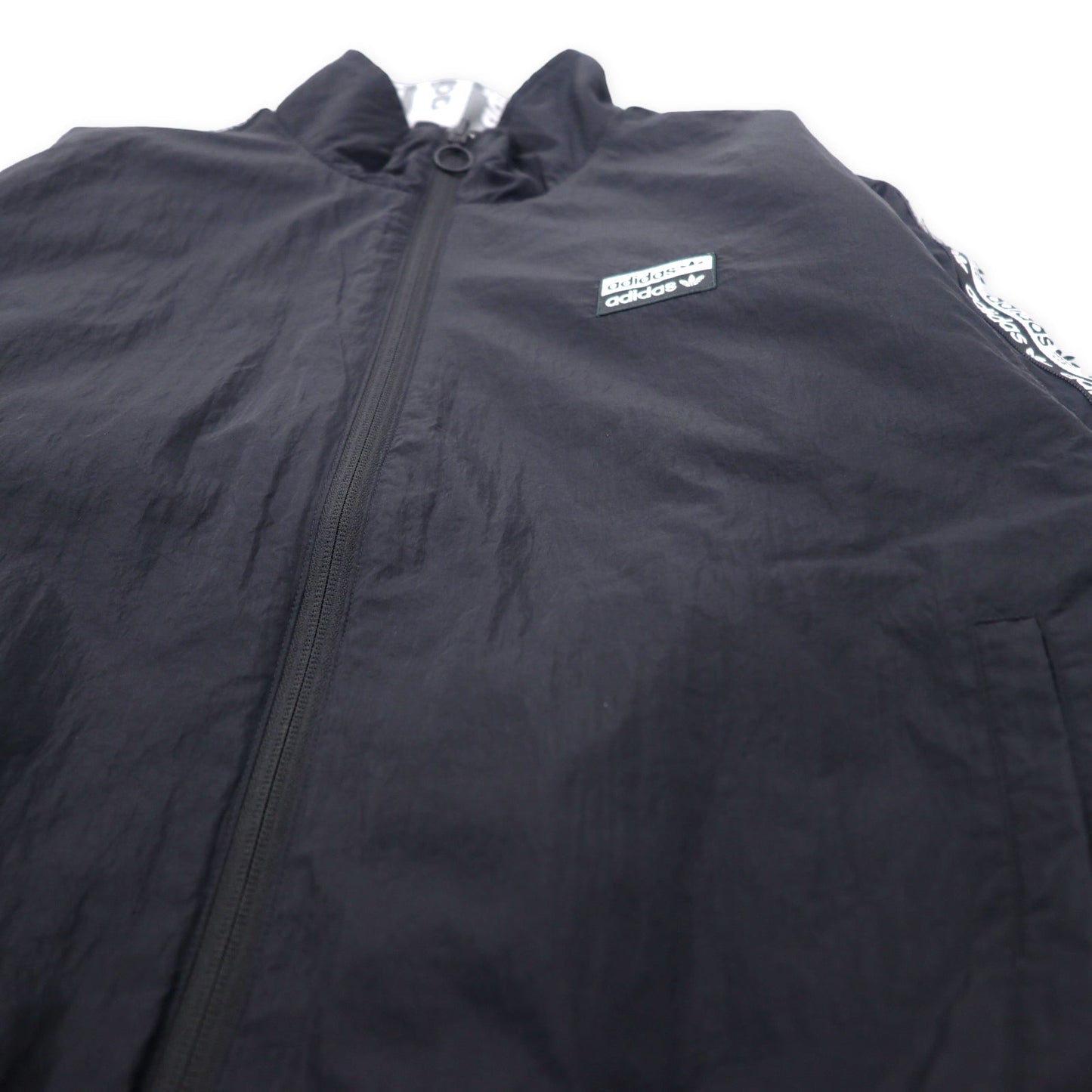 adidas originals 総柄 リバーシブルジャケット M グレー ブラック トレフォイルロゴ ナイロン FQ2411