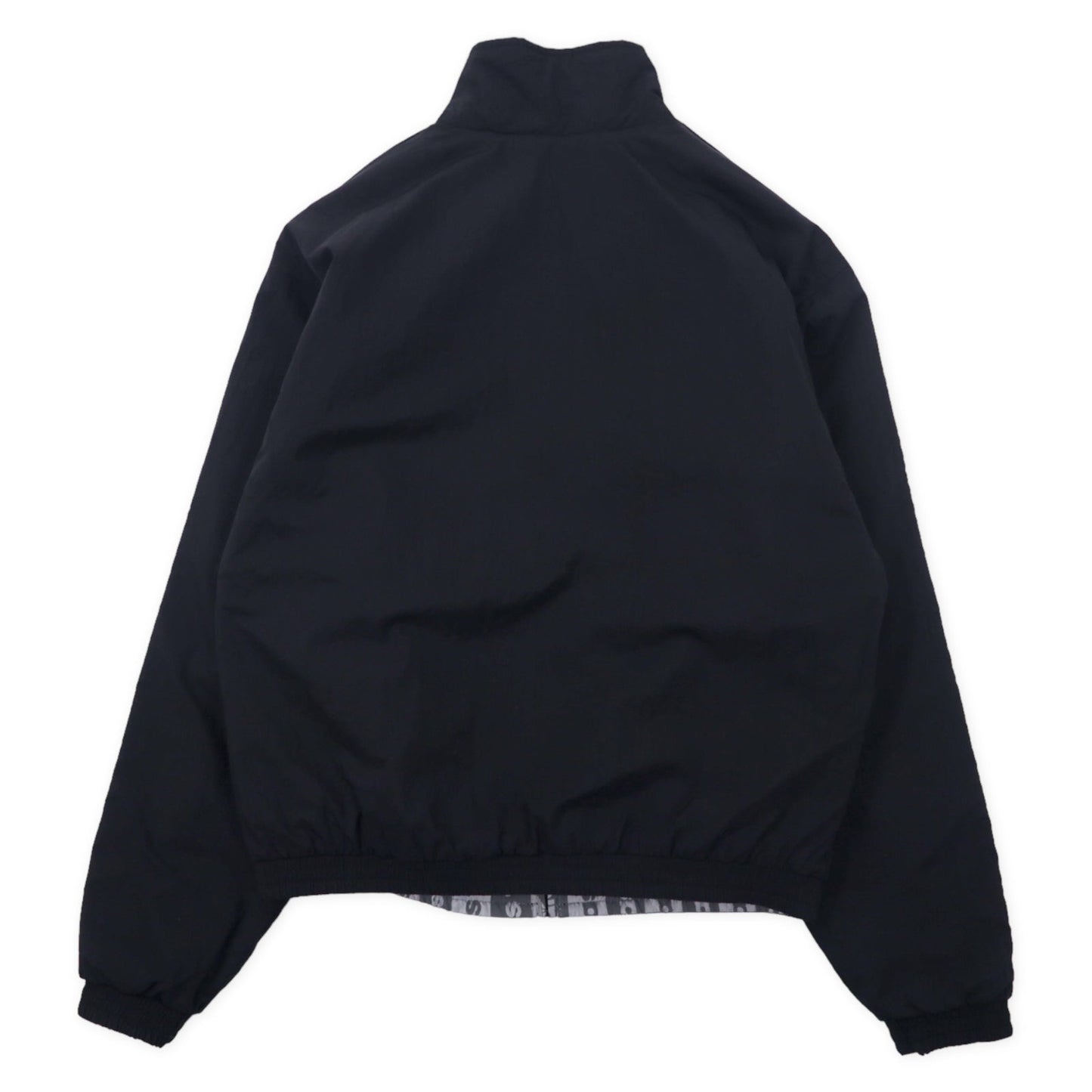 adidas originals 総柄 リバーシブルジャケット M グレー ブラック トレフォイルロゴ ナイロン FQ2411