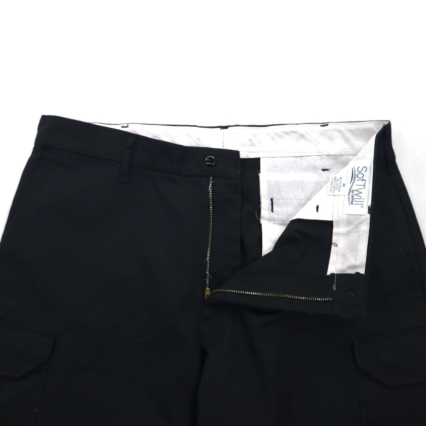 SofTwill by UniFirst リフレクター バギー ショート カーゴパンツ ワークパンツ XL ブラック 膝下丈 メキシコ製