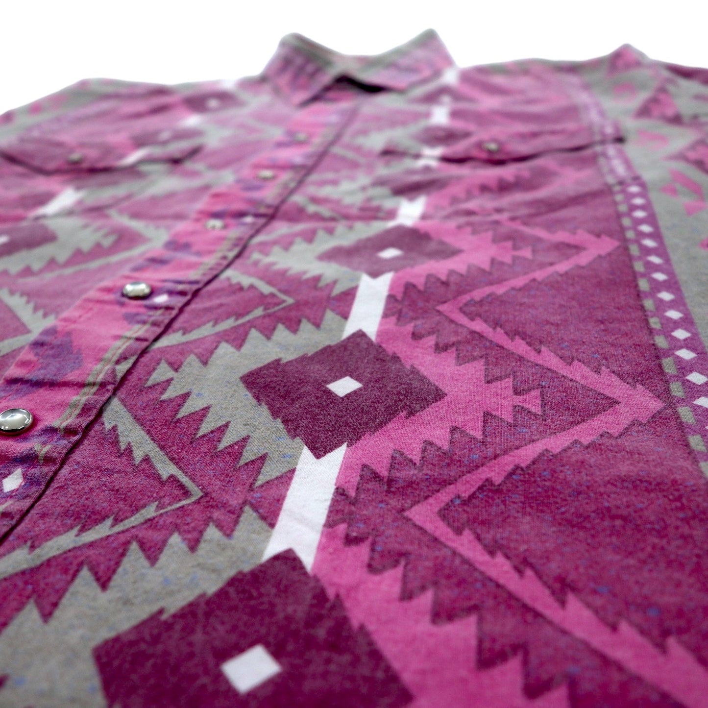 Vintage 90s Native Western Shirt KARMAN ネイティブ柄 ウエスタンシャツ XL コットン 総柄
