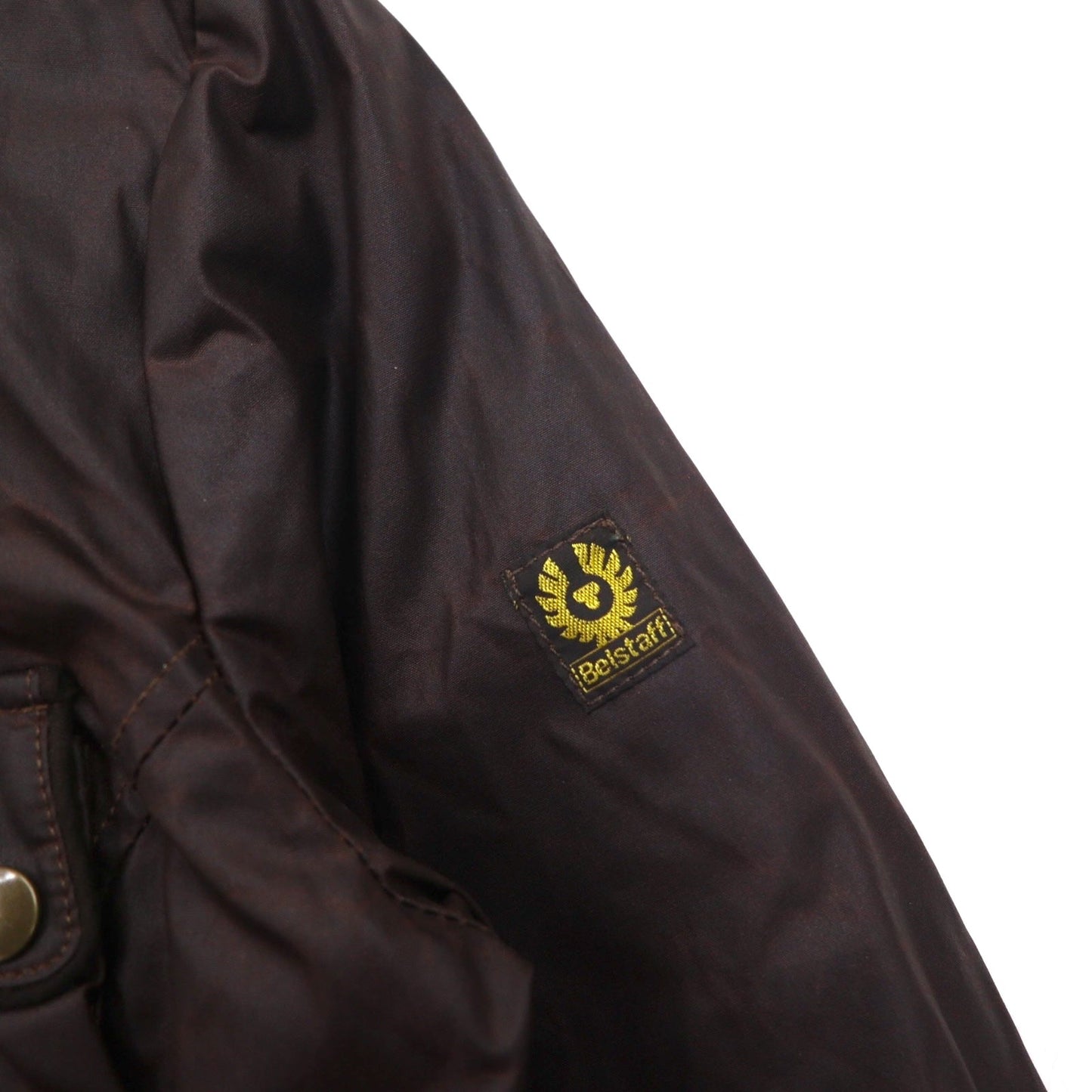 Belstaff GOLD Label イタリア製 ロードマスター モーターサイクルジャケット オイルドジャケット L ブラウン ポリエステル 裏地チェック ダブルジップ
