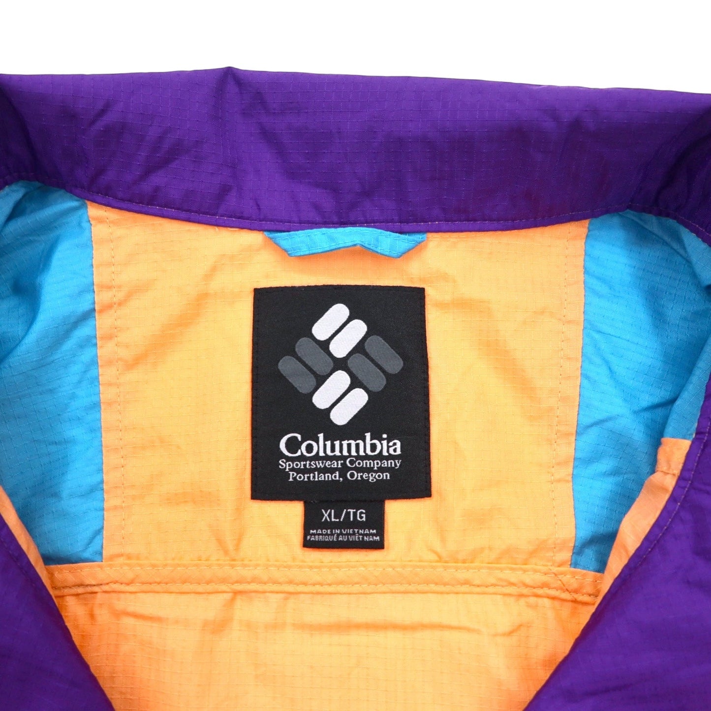 Columbia アノラックジャケット XL オレンジ ナイロン パッカブル 袖ロゴ Santa Ana Anorak Jacket KO0086
