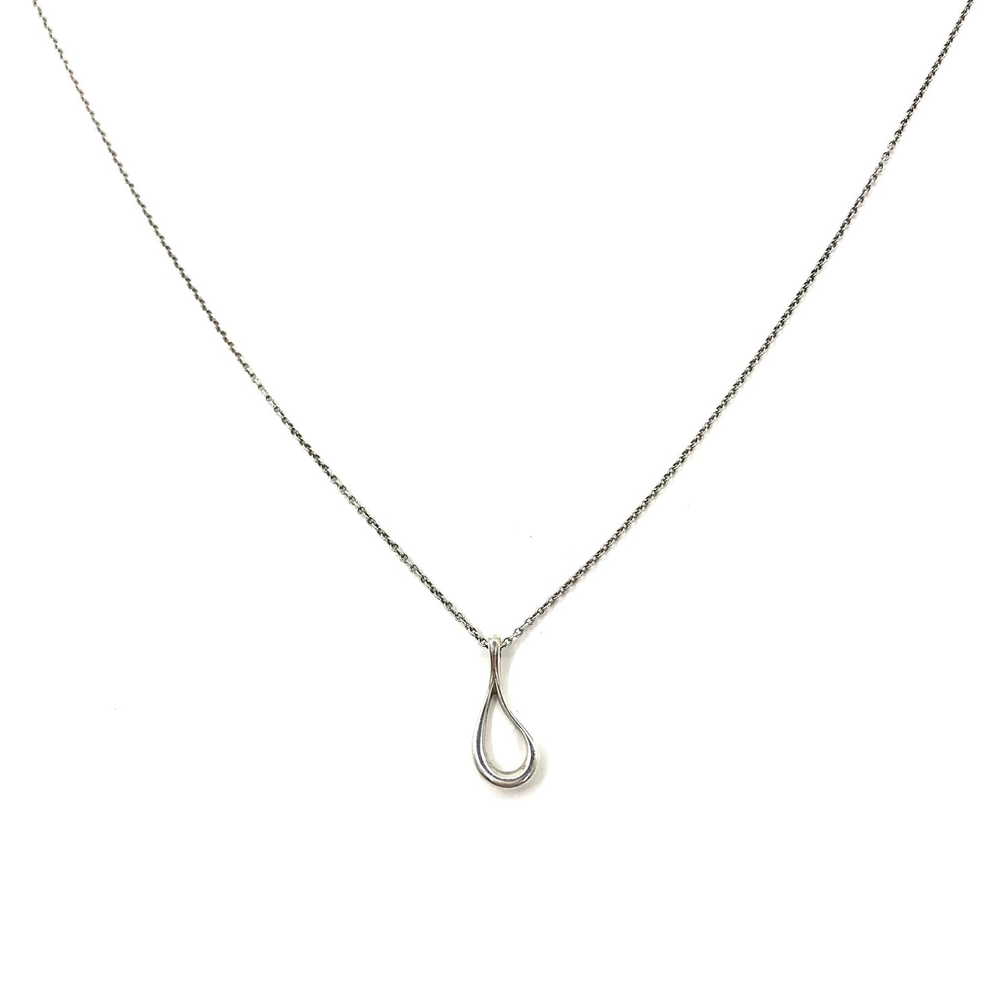 TIFFANY&Co. ネックレス エルサ ペレッティ オープン ティアドロップ ペンダント SILVER 925 スペイン製
