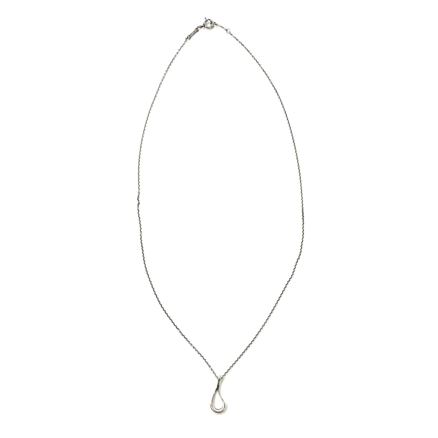 TIFFANY&Co. ネックレス エルサ ペレッティ オープン ティアドロップ ペンダント SILVER 925 スペイン製