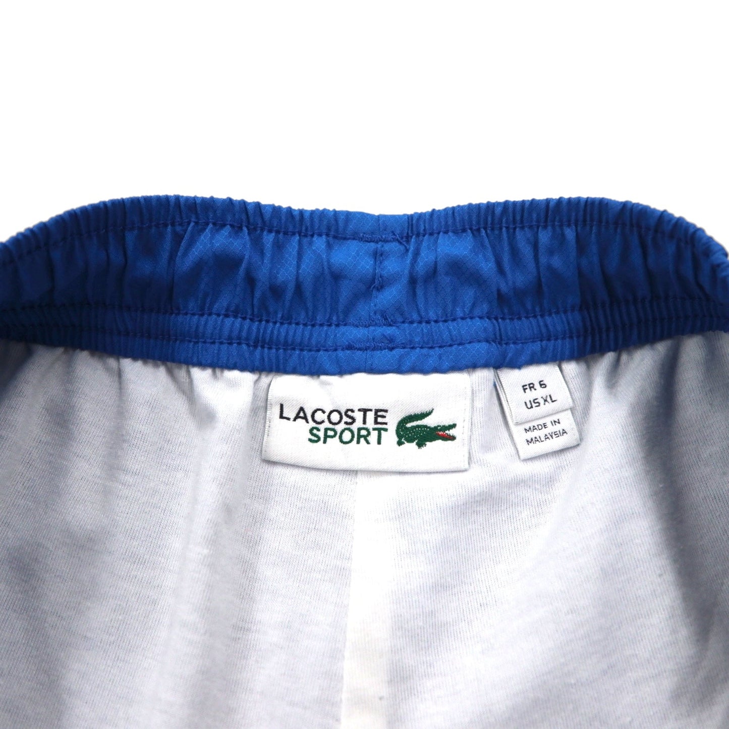 LACOSTE SPORT ソリッド ダイアモンド タフタ ショートパンツ ハーフパンツ XL ブルー ワンポイントロゴ スポーツ テニス GH353T