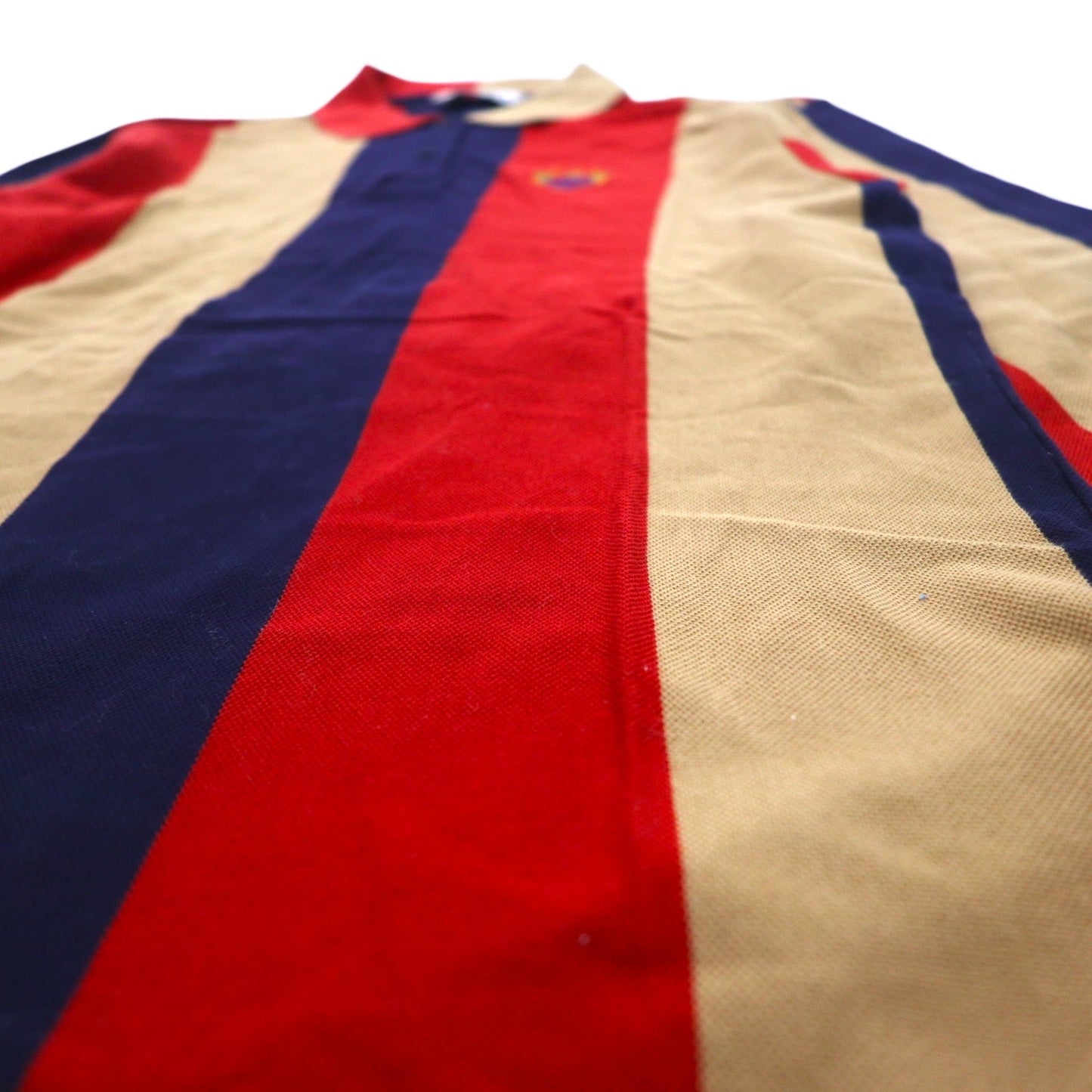 Vintage 90s Japan Made Rugby Shirt QUIMILI 長袖ポロシャツ ラガーシャツ L マルチカラー ストライプ 日本製