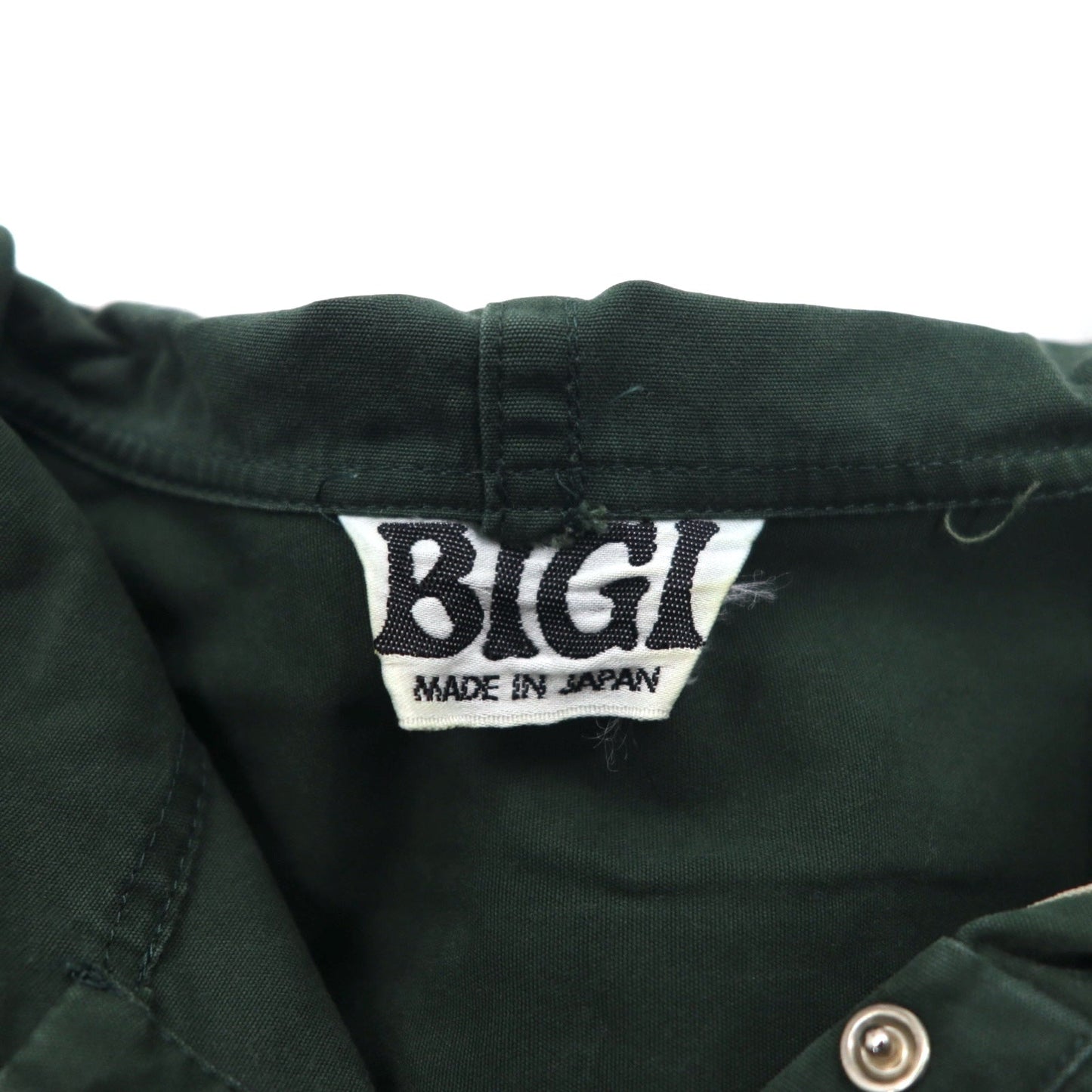 BIGI 90年代 ミリタリー スモック ハーフスナップ アノラック パーカー M カーキ 日本製