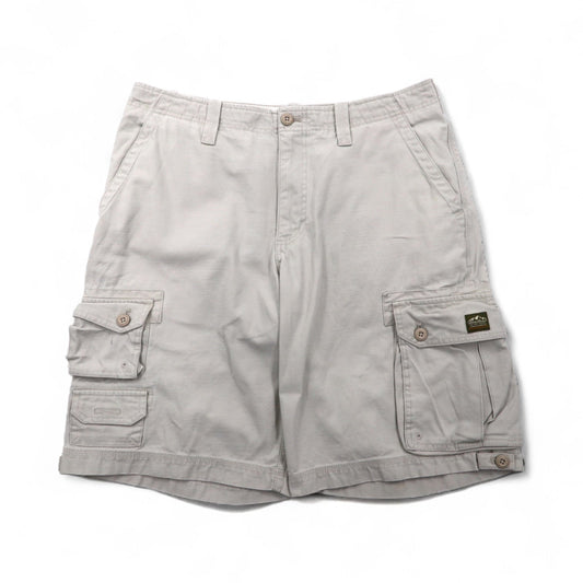 Eddie Bauer ユーティリティ ショート カーゴパンツ ハーフパンツ L ベージュ コットン
